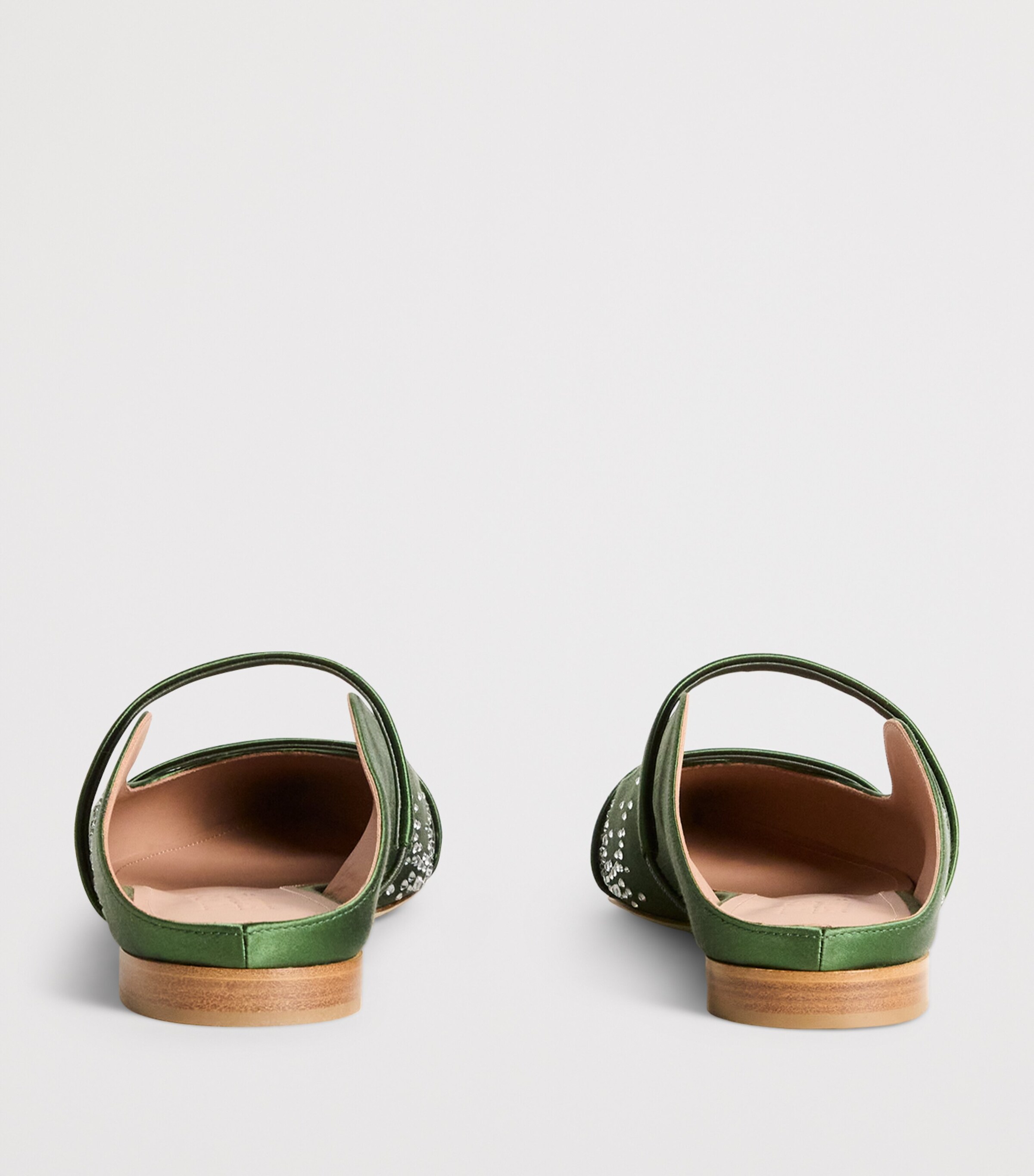 Crystal-Embellished Maureen Mules HARRODS GREEN Image 4