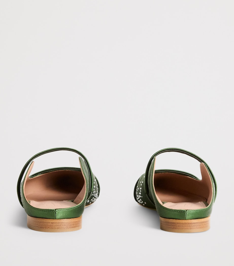 Crystal-Embellished Maureen Mules HARRODS GREEN Image 4