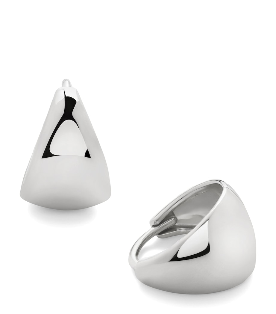Monica Vinader Small Sterling Silver Tapered Huggie Earrings Sterling Silver Image 1