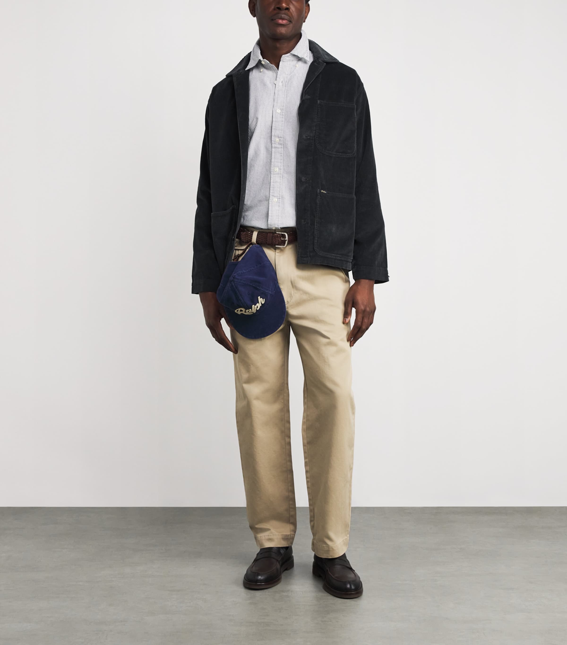 Polo Ralph Lauren Mens Corduroy Overshirt Grey Image 2