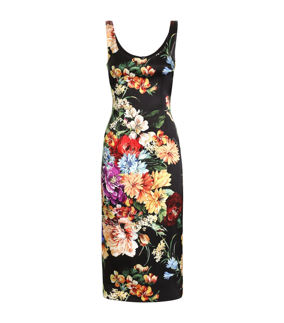 Floral Print Midi Dress HN5PC-B.FIORI CRET. Image 1