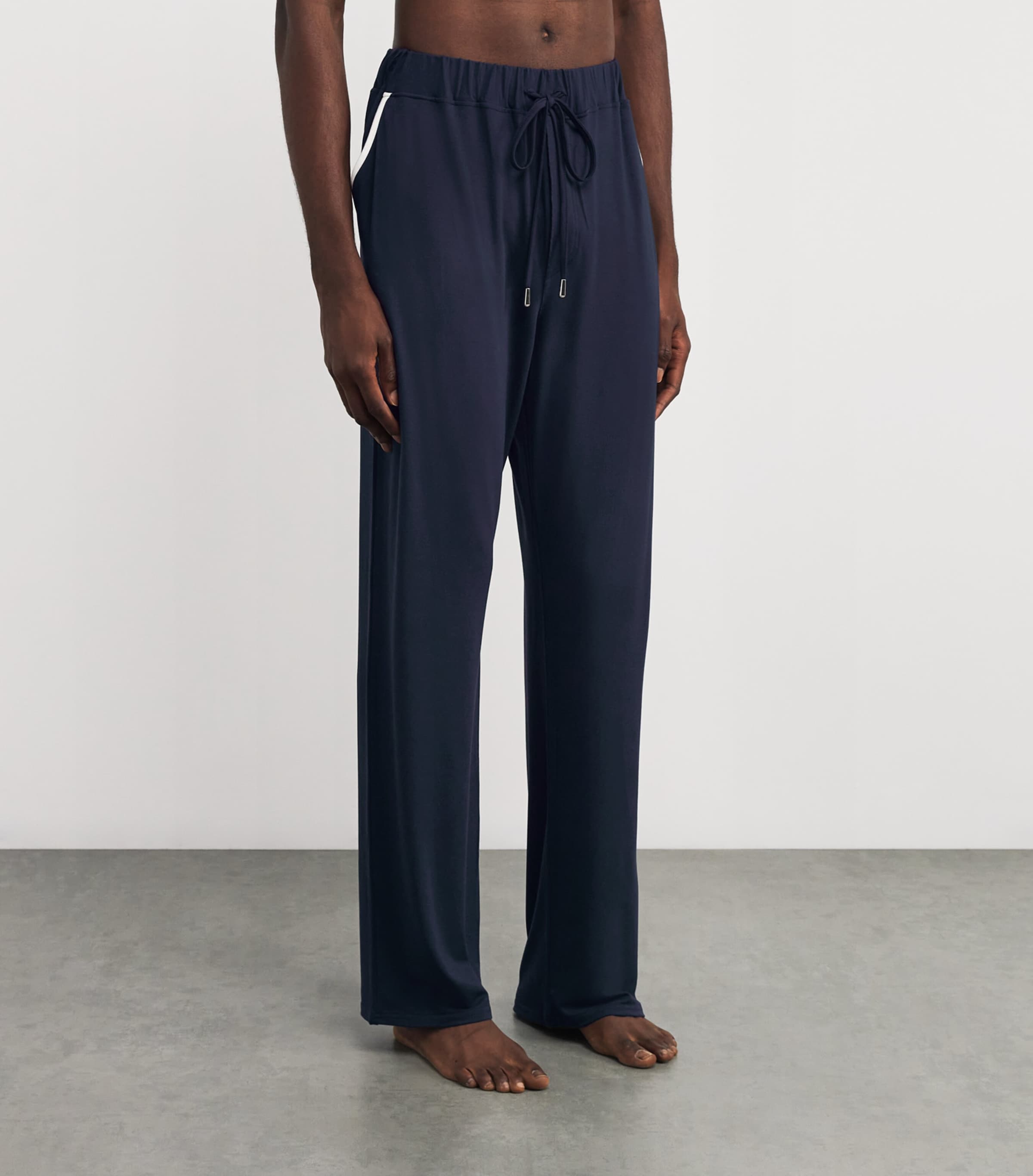 Contrast-Trim Drawstring Sweatpants NVYC-NAVY/ CLUNCH Image 3