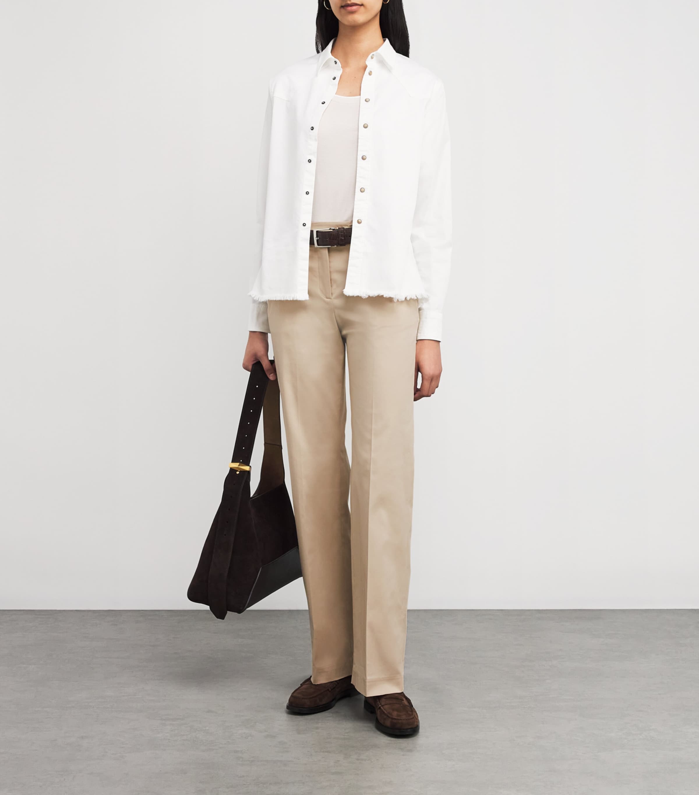 Cotton-Blend Straight Trousers SABBIA Image 2