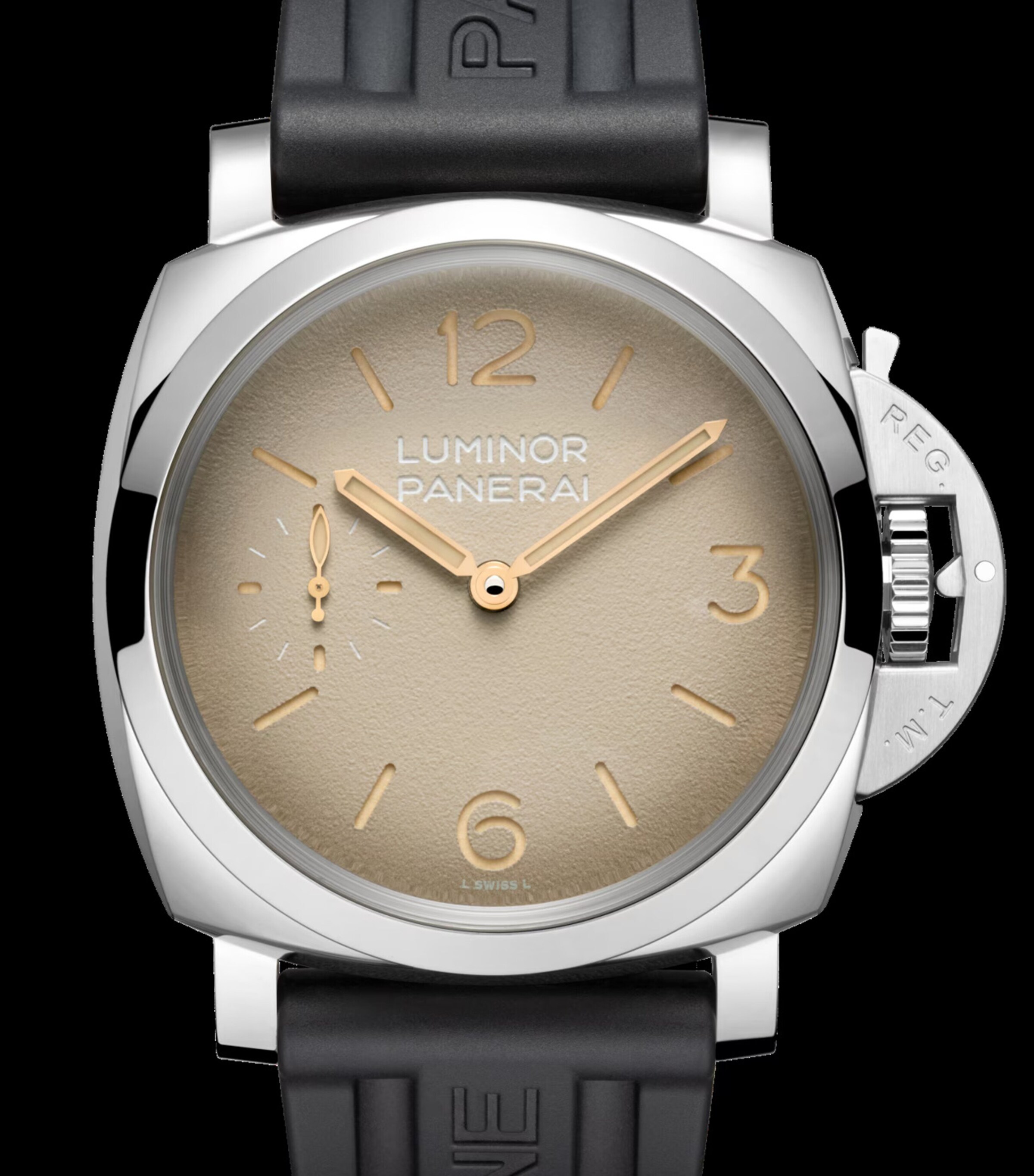 Panerai Stainless Steel Luminor Watch 47mm Beige Image 2