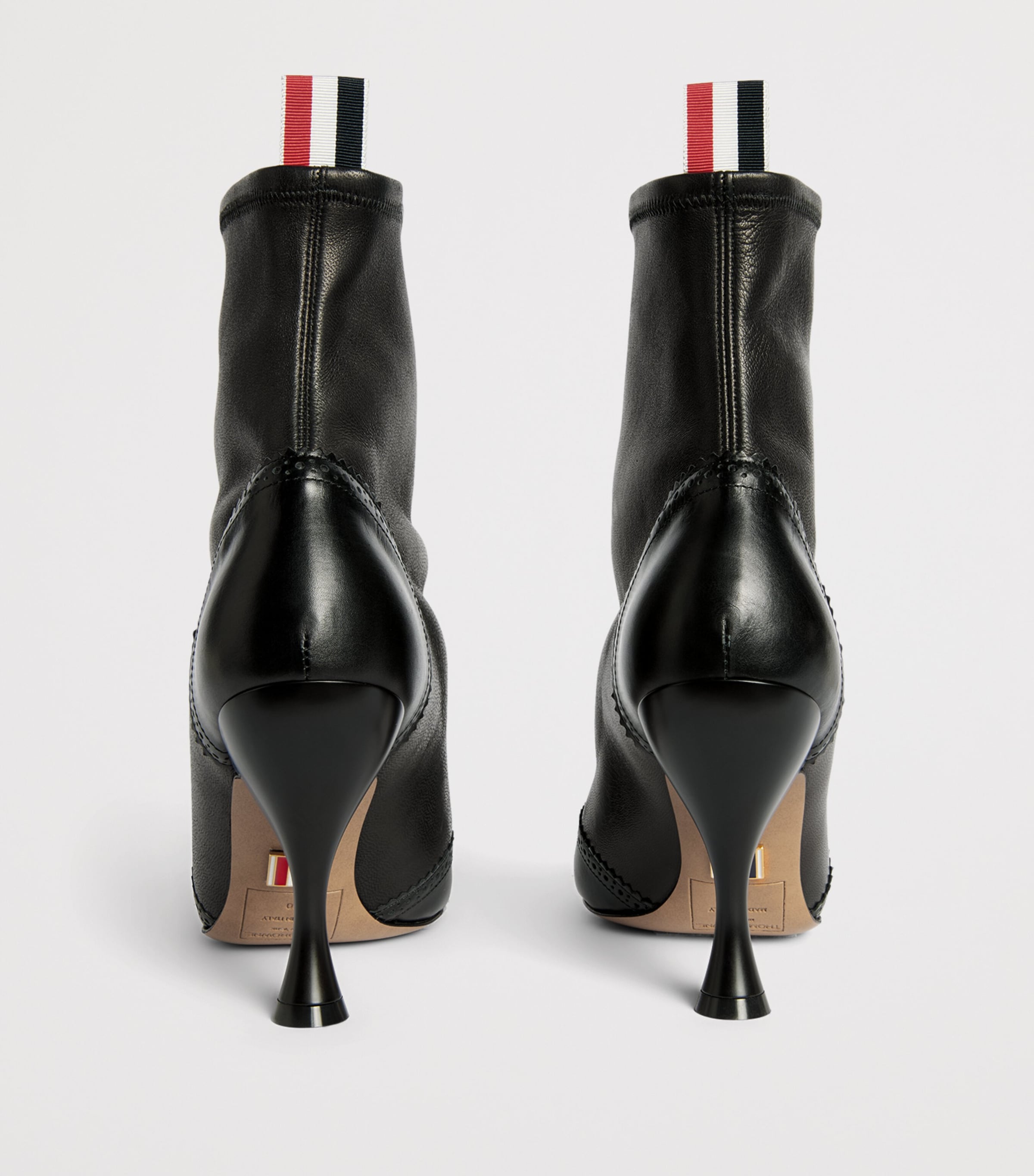 Thom Browne Leather Wingtip Ankle Boots 90 Black Image 5
