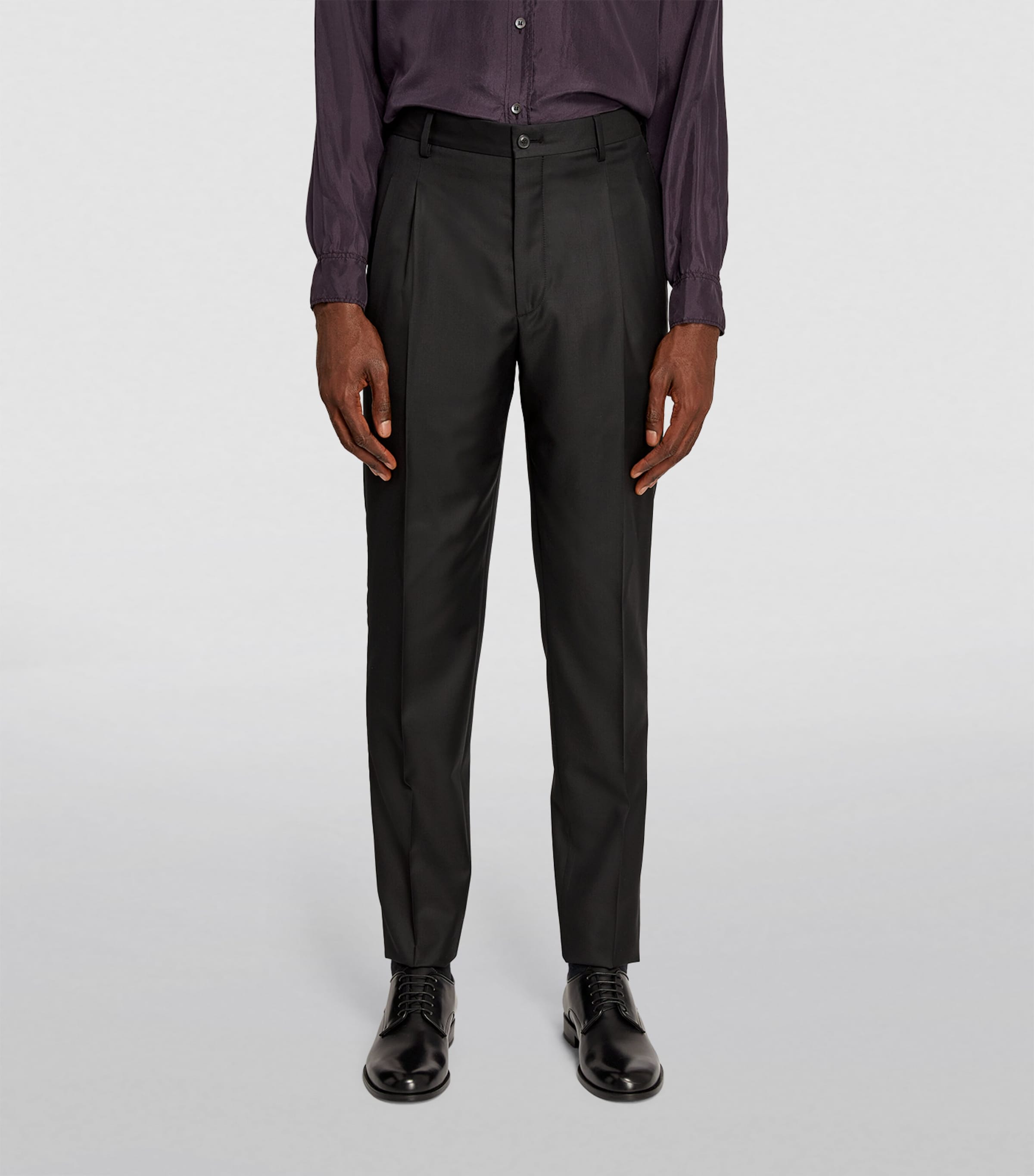 Wool-Cashmere Tailored Trousers UC99 Image 3