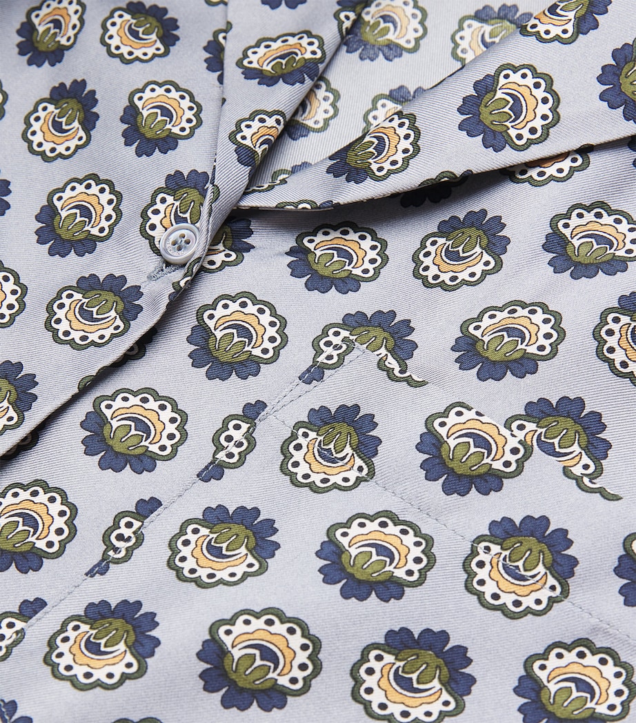 Silk Printed Shirt LIGHT BLUE Image 5