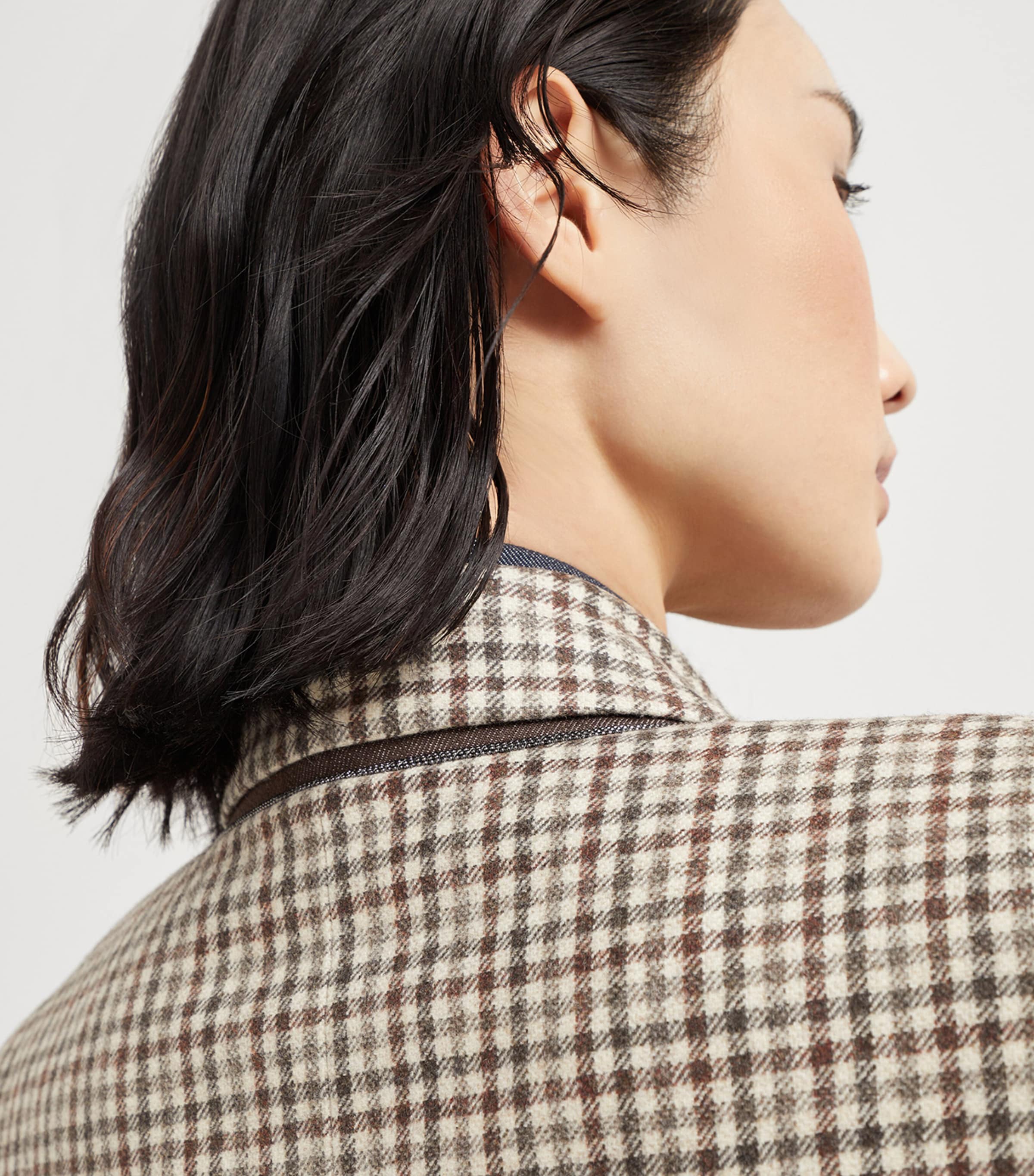 Virgin Wool Flannel Check Blazer C001 Image 6