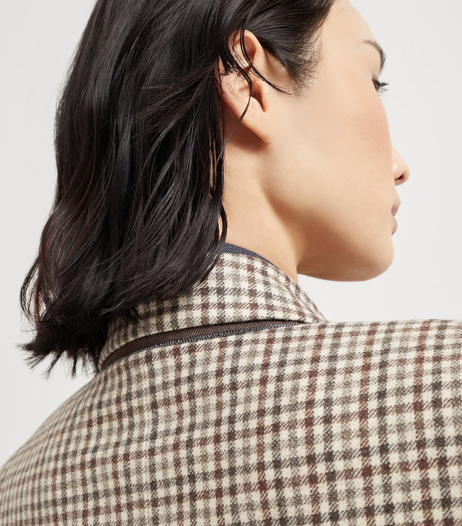 Virgin Wool Flannel Check Blazer C001 Image 6