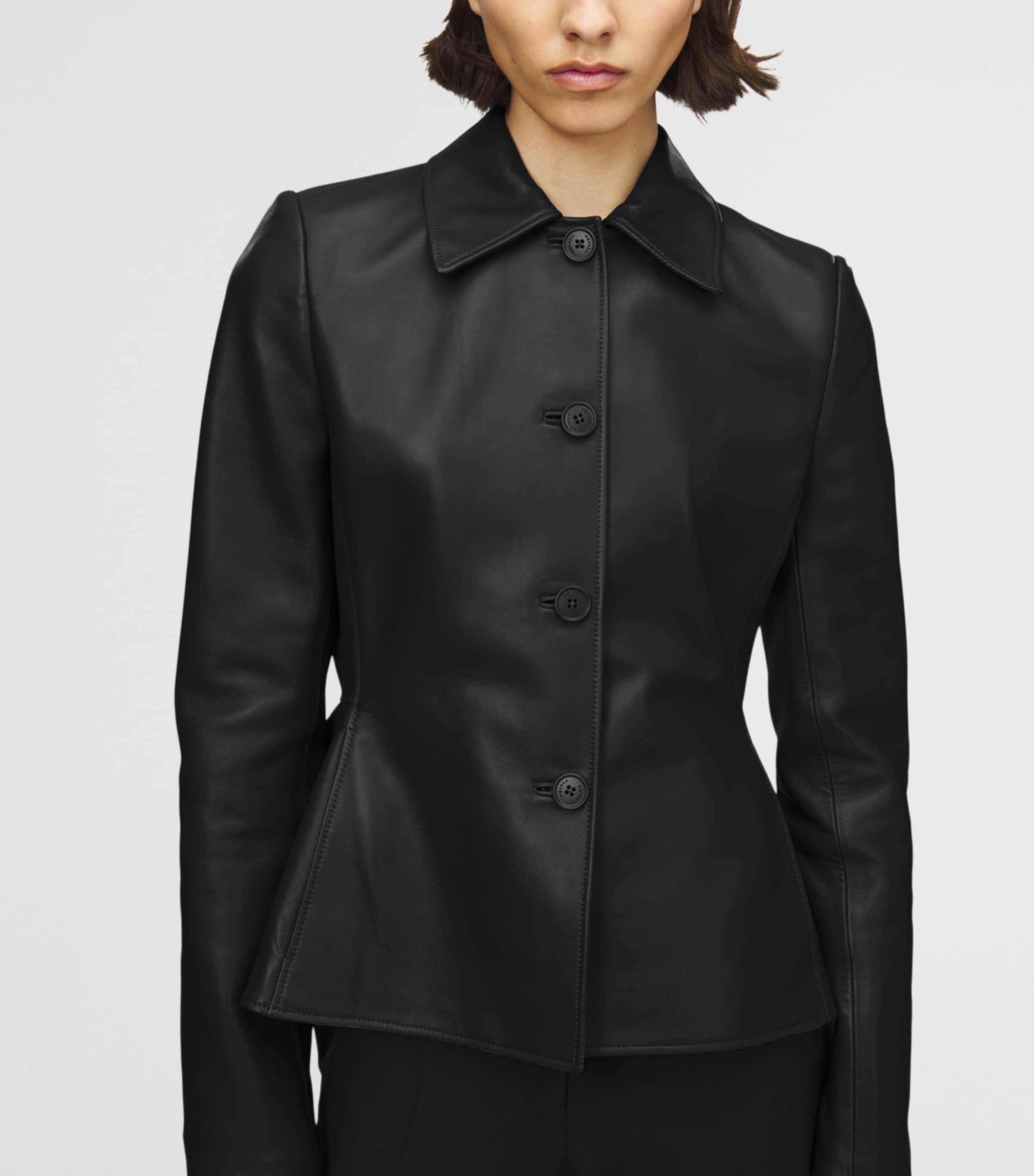 Leather Button-Up Shirt 1000 Image 6