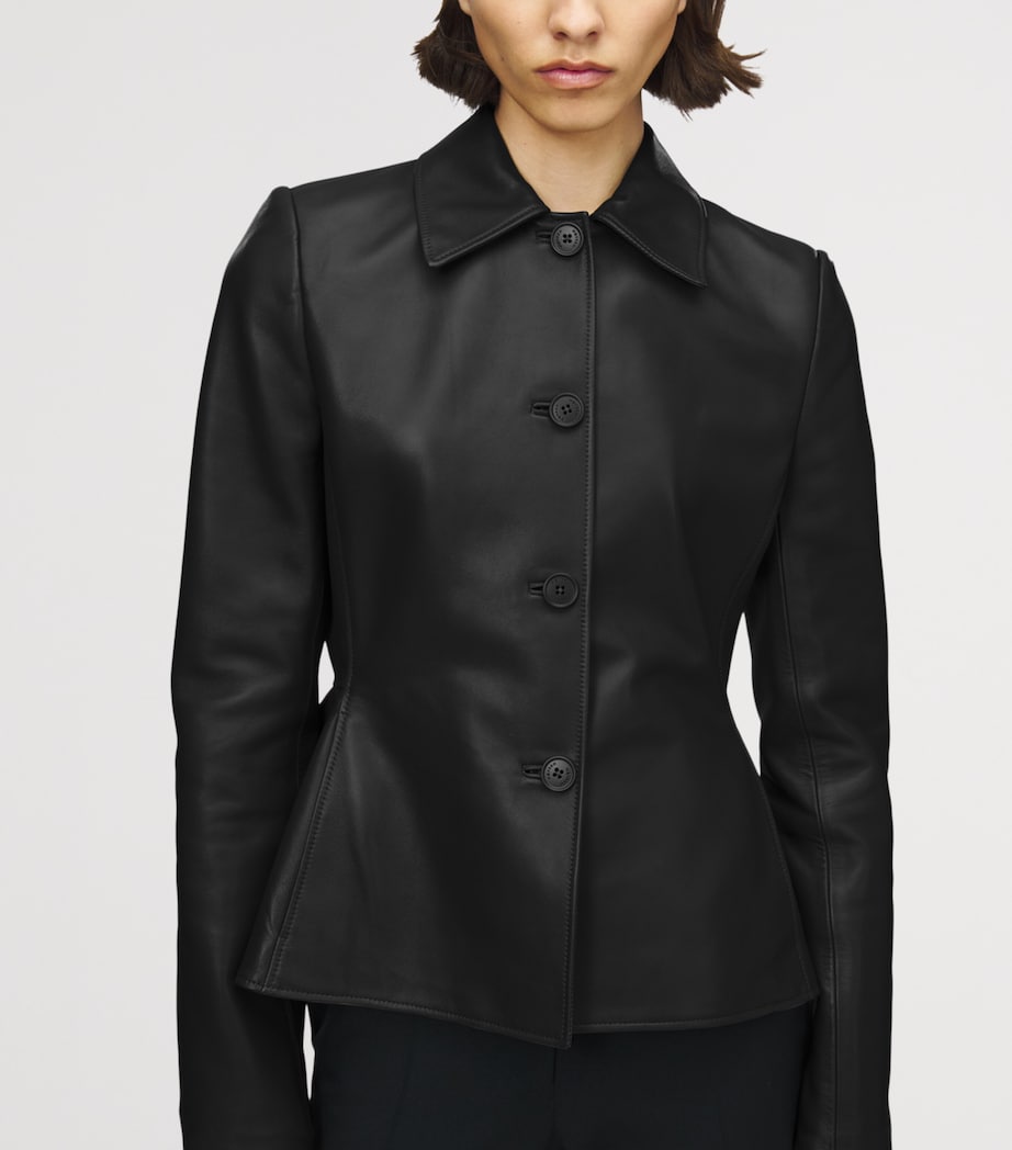 Leather Button-Up Shirt 1000 Image 6