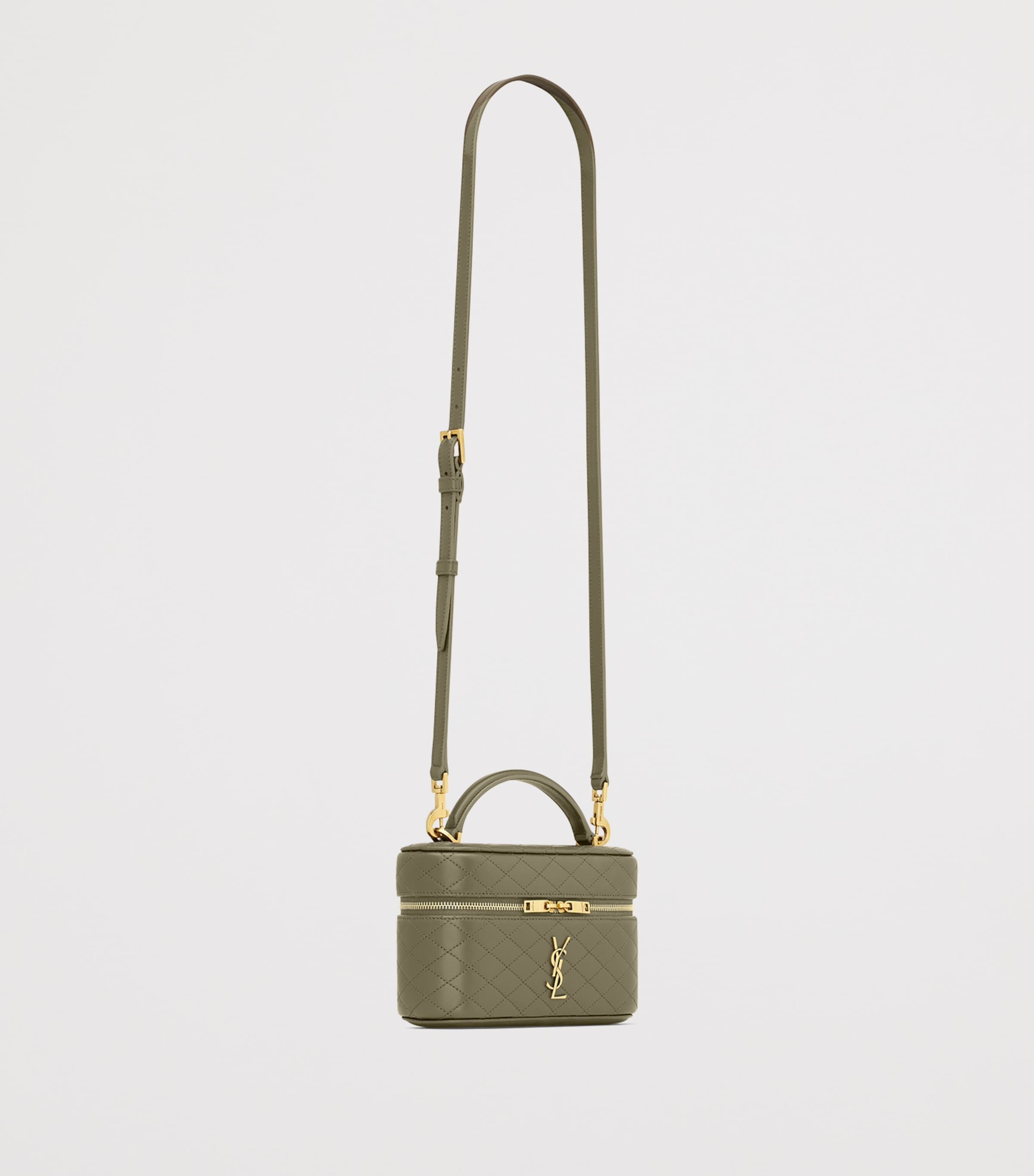 Saint Laurent Mini Leather Gaby Vanity Bag | Harrods US
