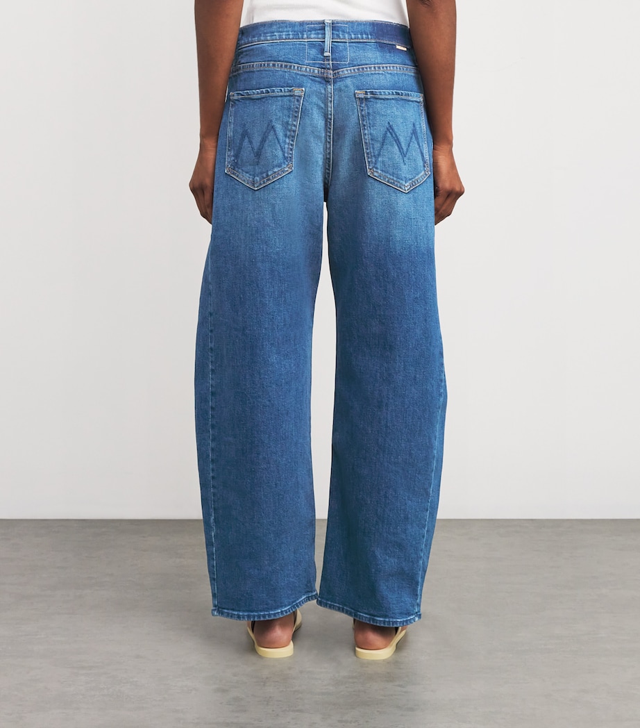 MOTHER Womens The Full Pipe Flood Barrel Jeans It's A Small World Image 4