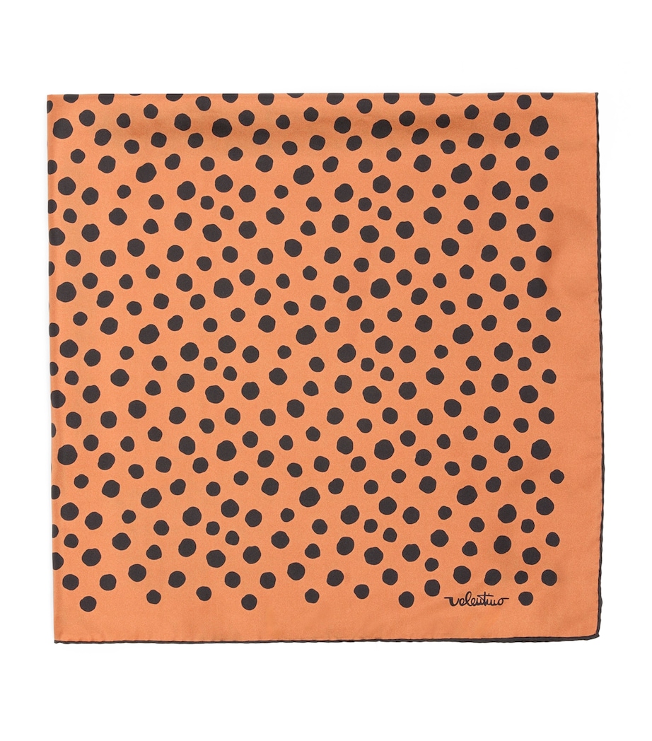 Valentino Garavani Silk Spotted Print Scarf Image 1