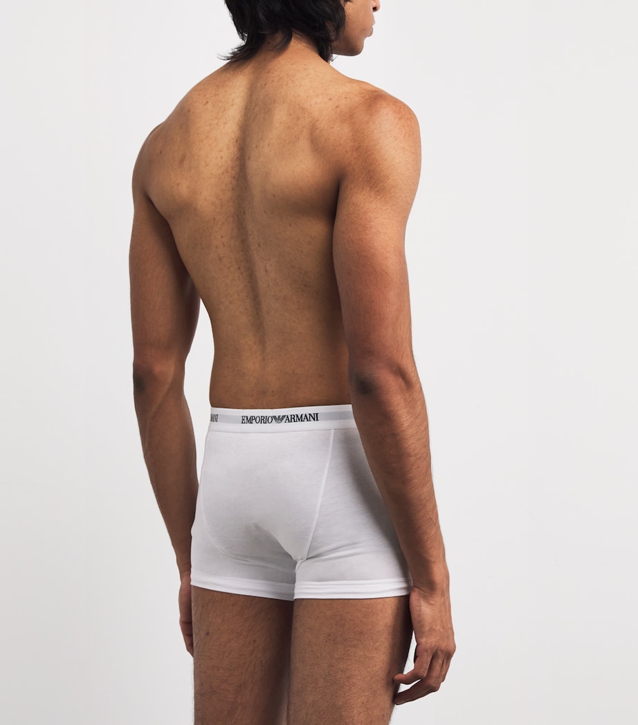 Stretch-Cotton Logo Trunks (Pack Of 3) M0066 WHITE Image 3