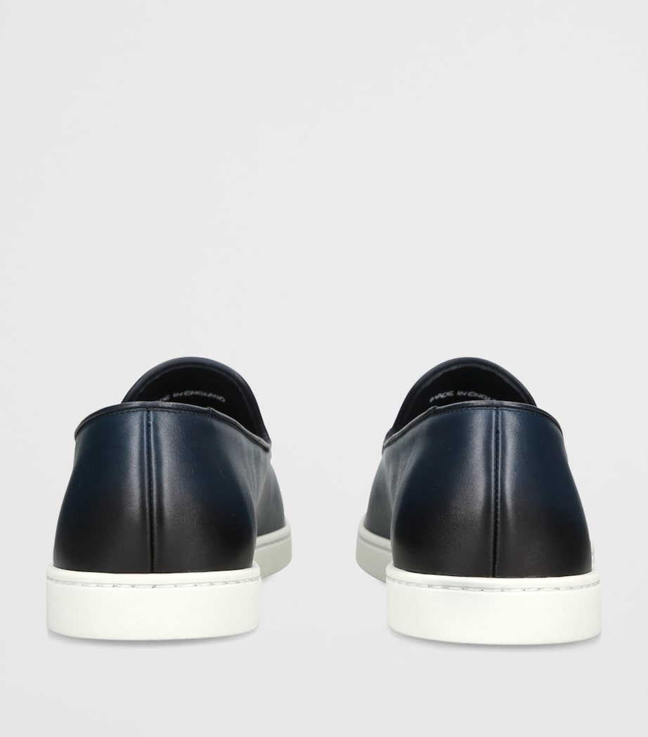Church's Leather Peebles Slip-On Sneakers Navy Image 4