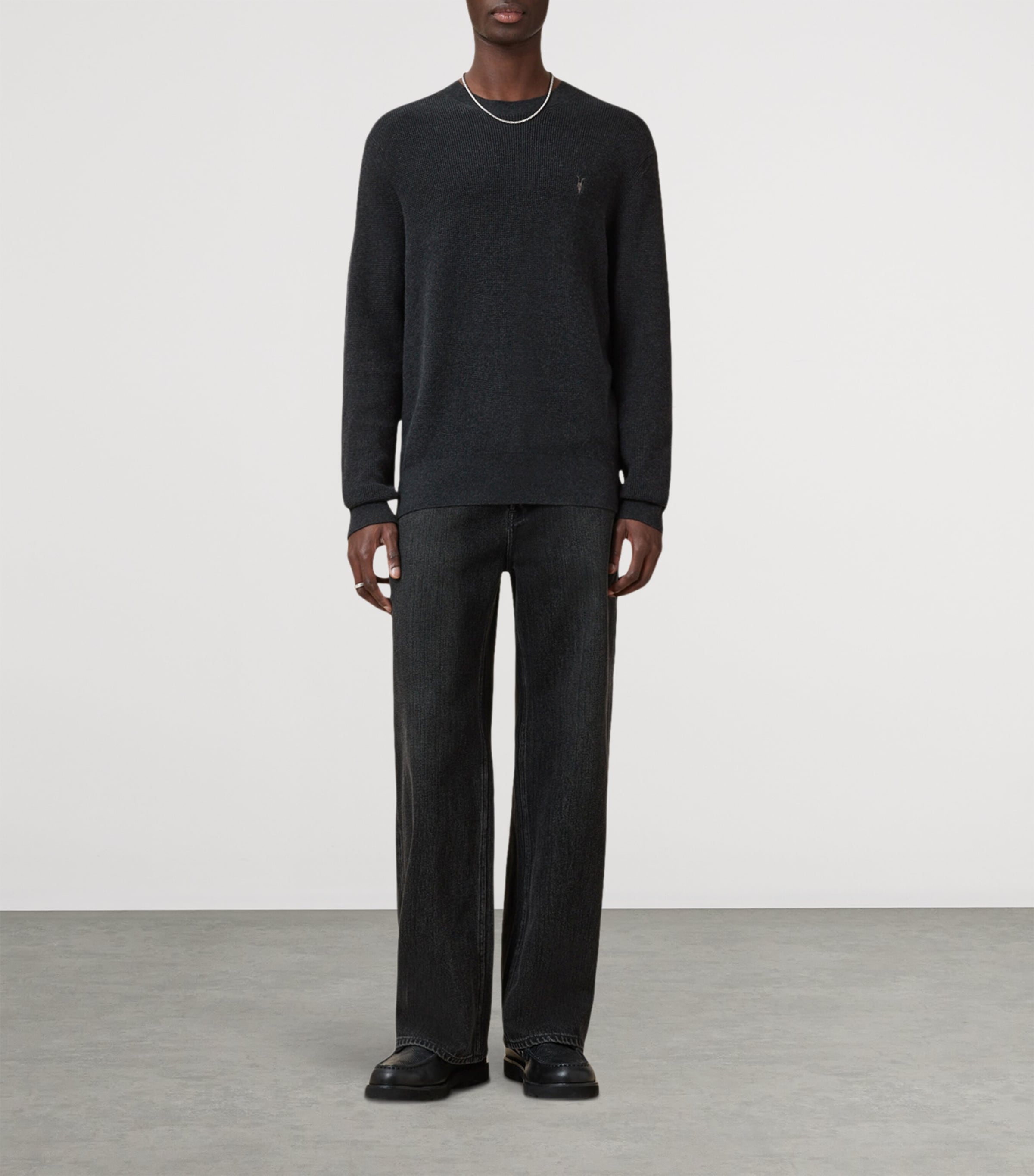 Organic Cotton-Wool Aspen Sweater CINDER BLACK Image 2