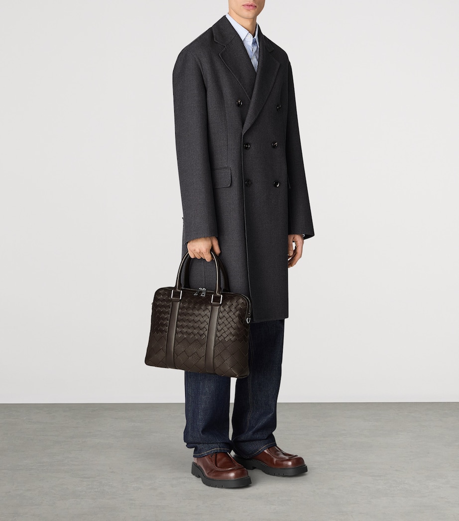 Slim Leather Intrecciato Briefcase 2145 Image 2
