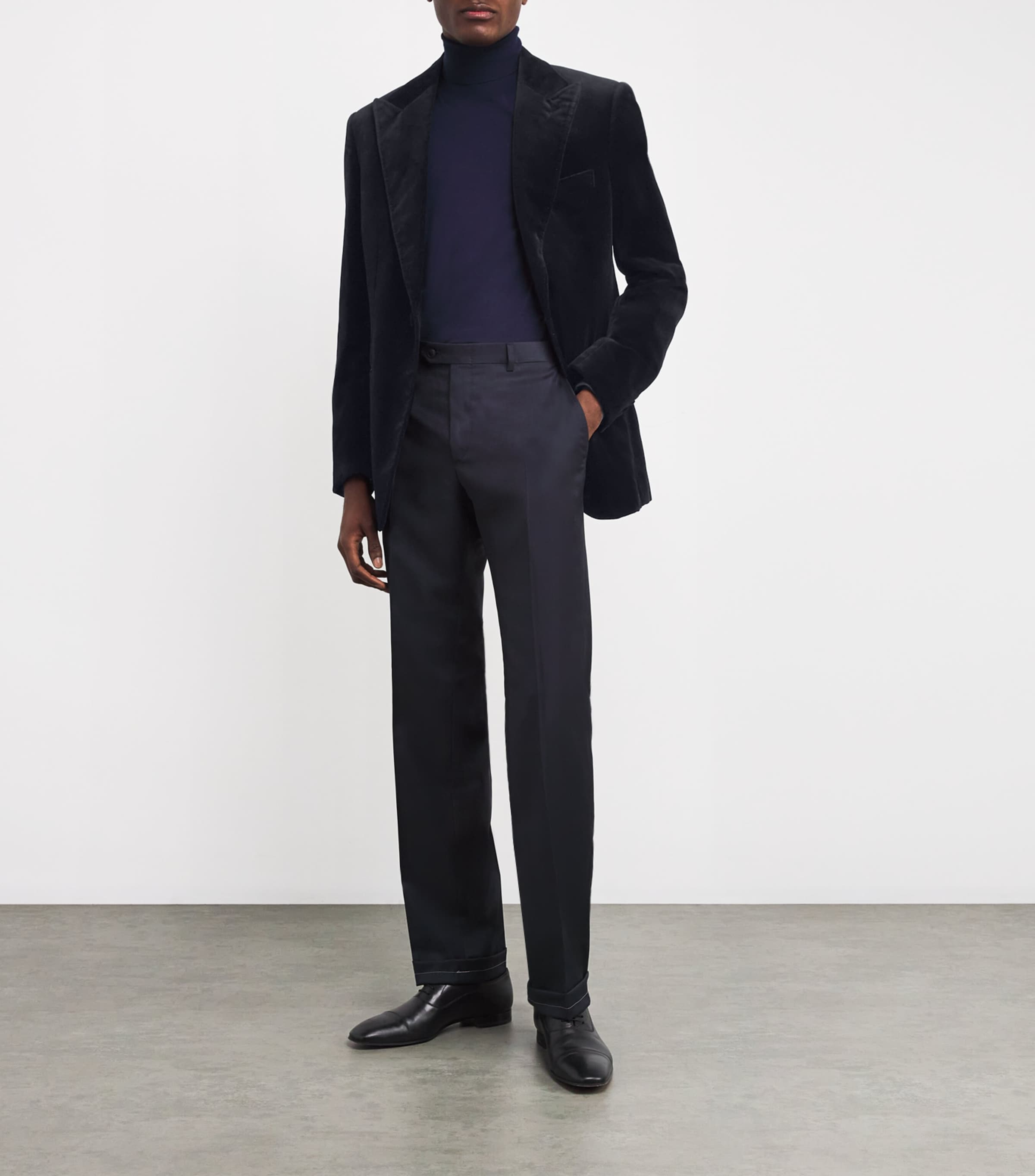 Velvet Single-Breasted Blazer 4000 Image 2