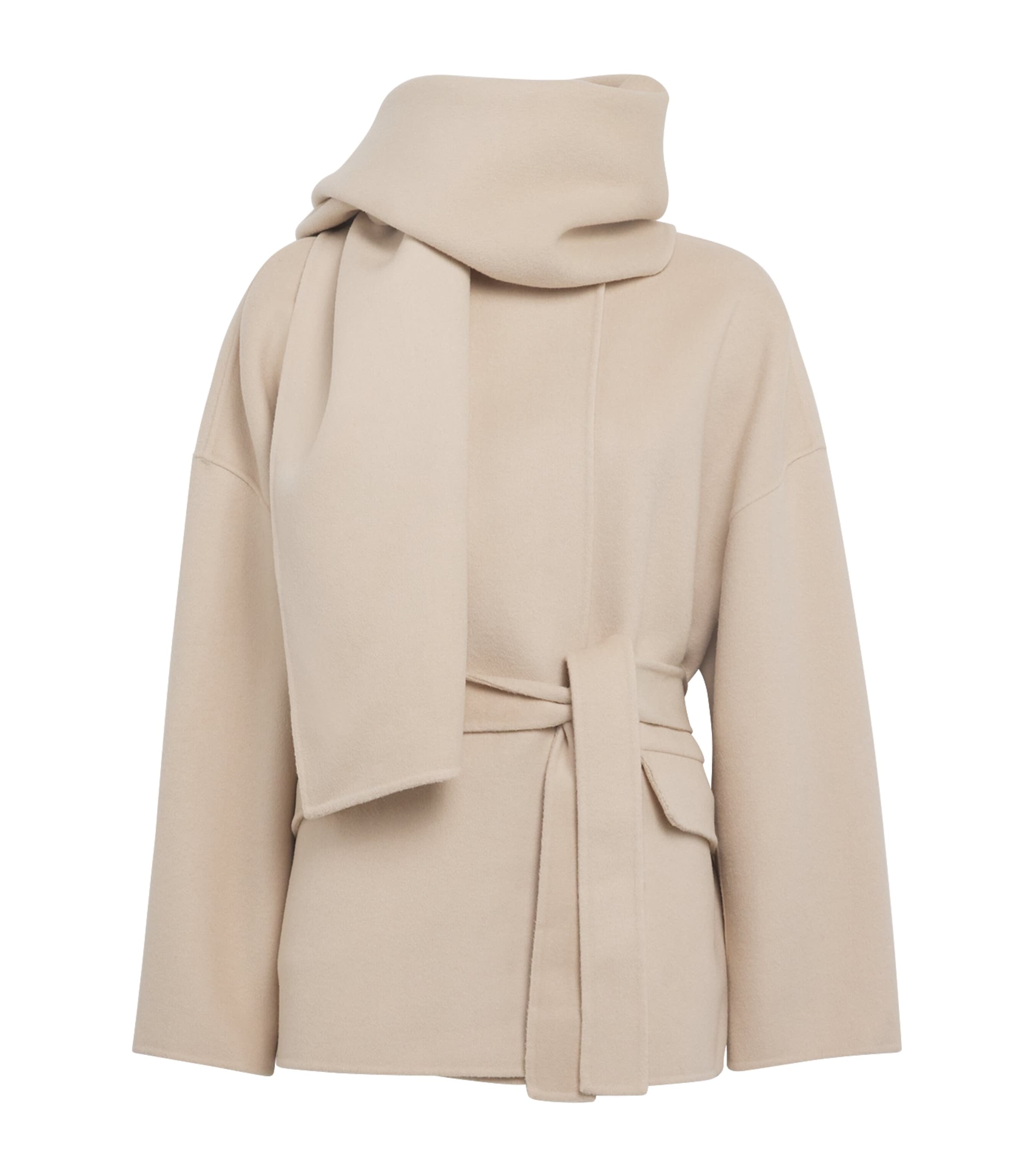 MAJE WOOL-BLEND DOUBLE-FACED COAT