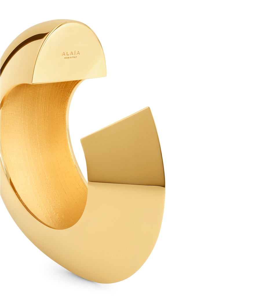 Alaïa Medium Edge Cuff Bracelet Yellow Gold Metals Image 2