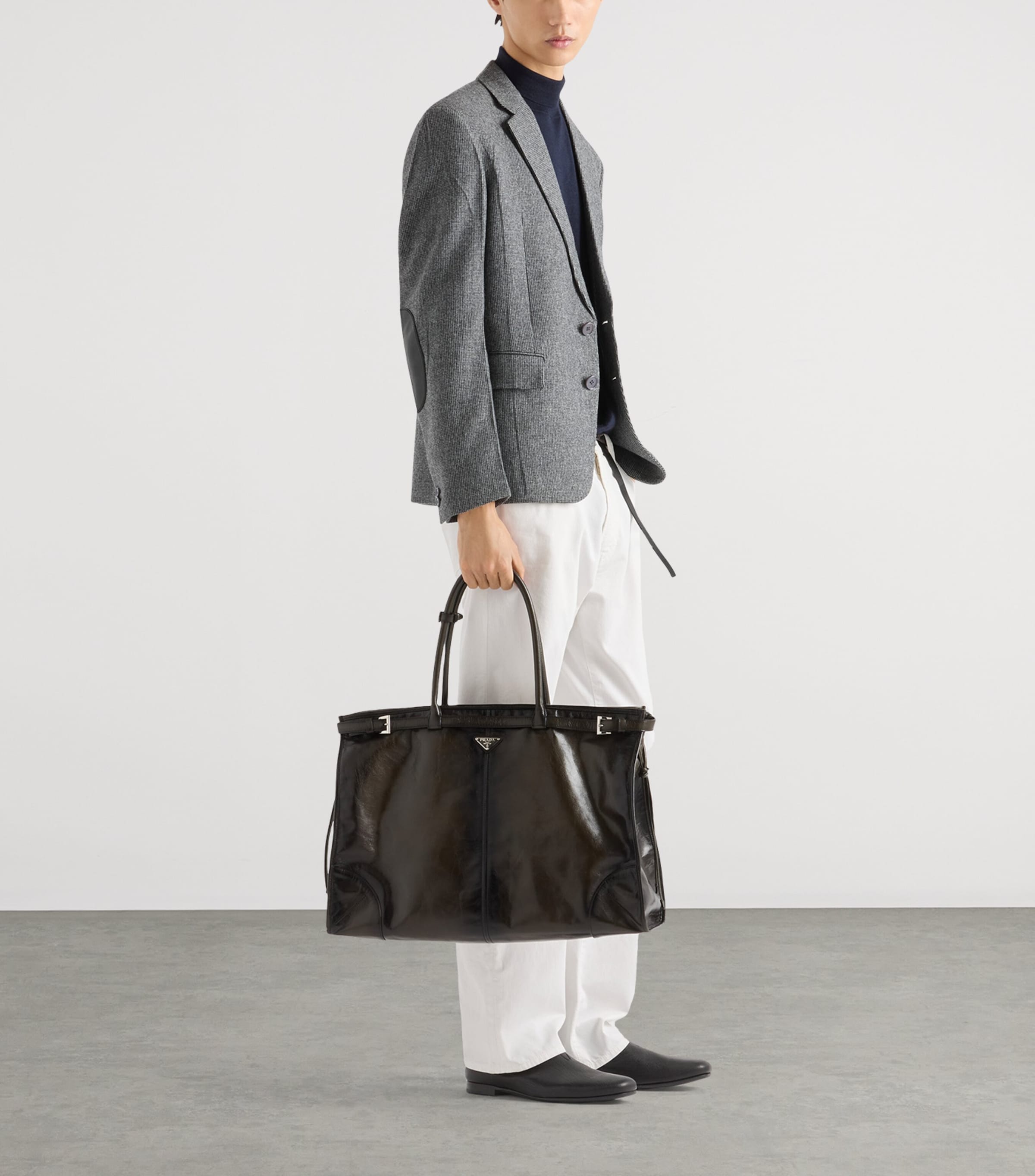 Prada Antiqued Leather Bonnie Tote Bag Image 2