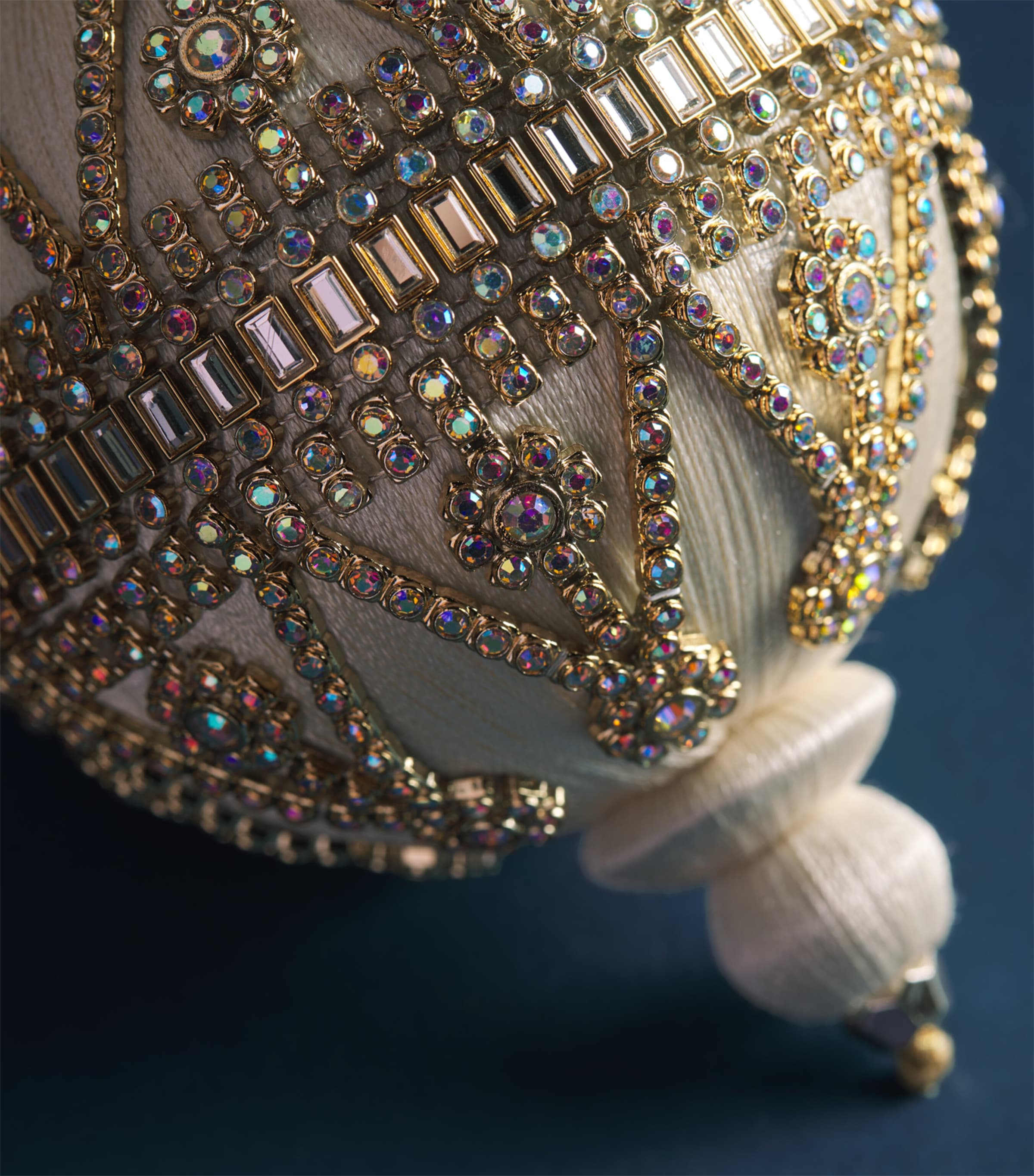 Tinker Tailor Crystal-Embellished Bauble Ivory & Silver Image 2
