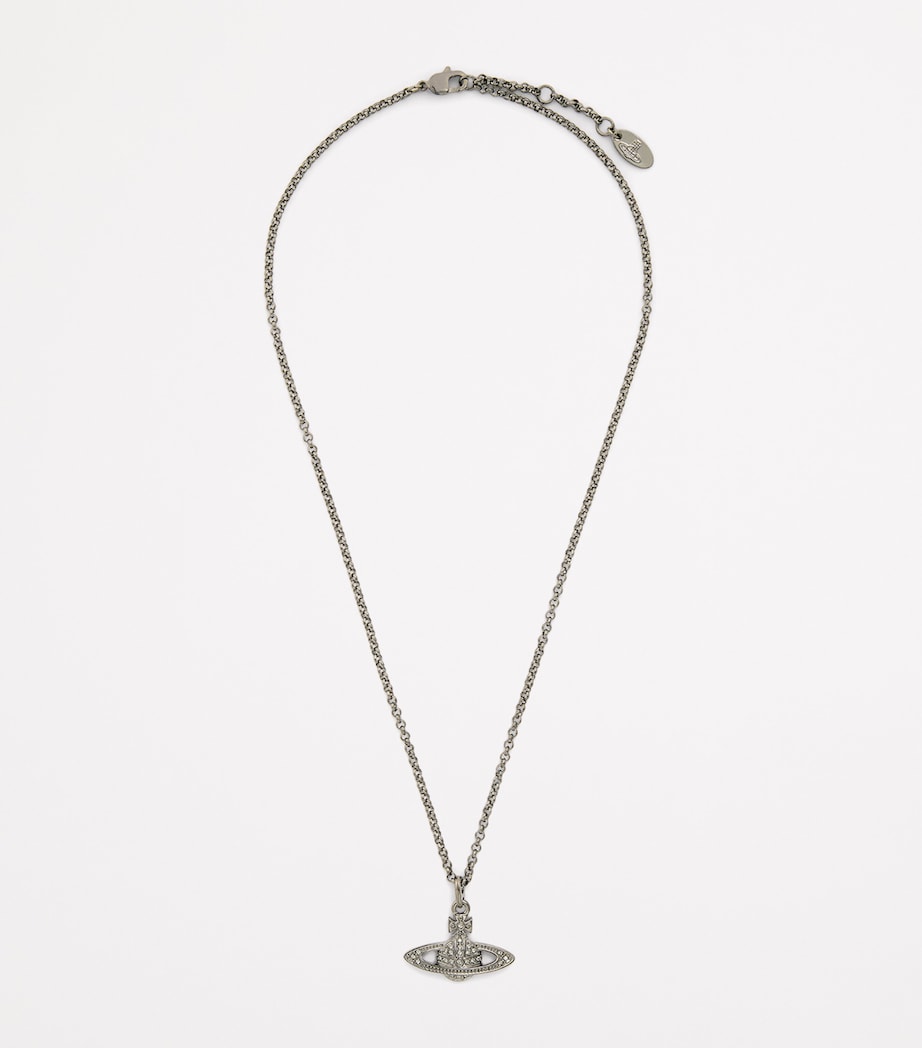 Vivienne Westwood Mini Embellished Bas Relief Necklace Ruthenium Image 3