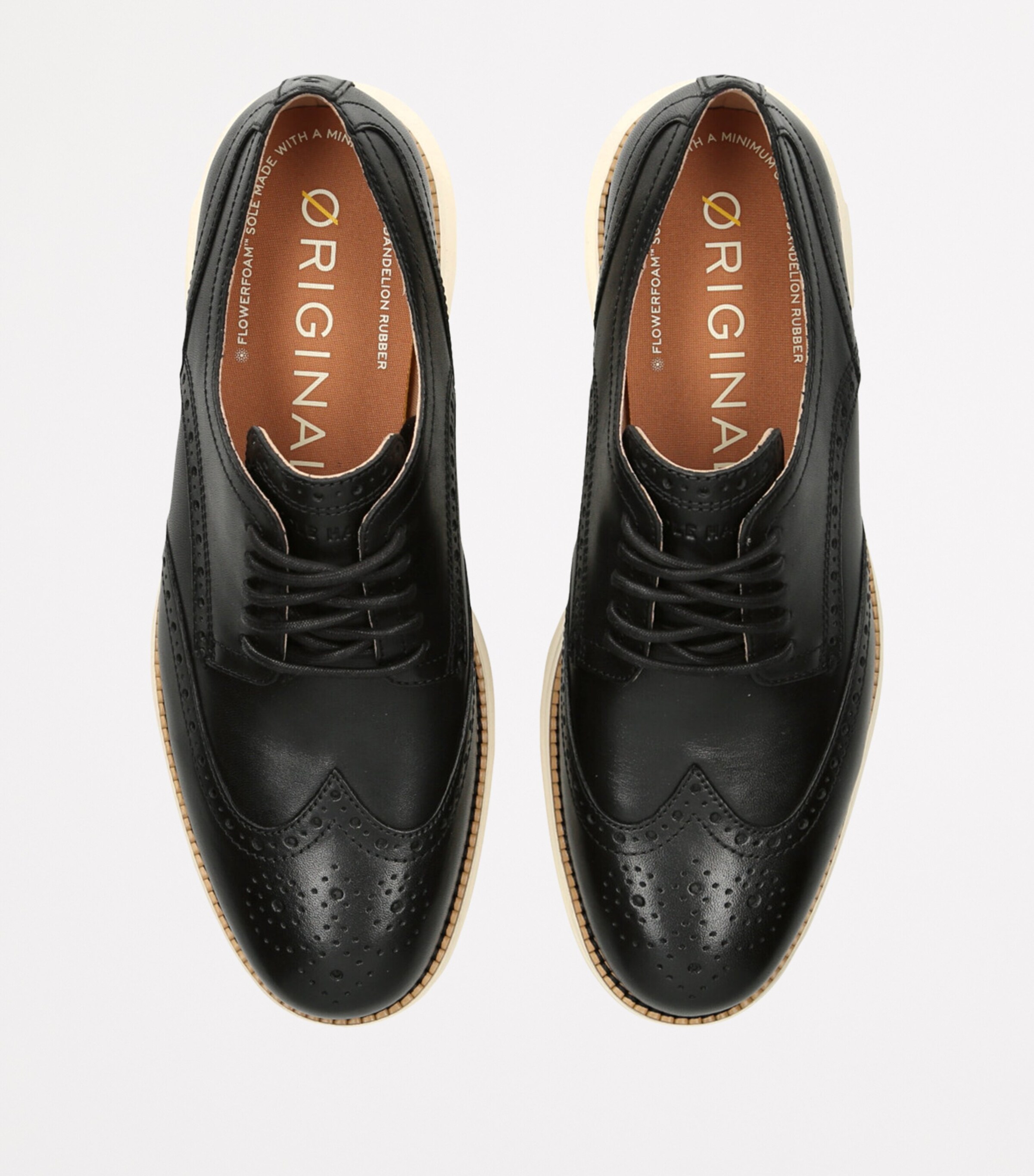 Cole Haan Mens ØriginalGrand Remastered Wingtip Oxford Shoes Blk/white Image 4