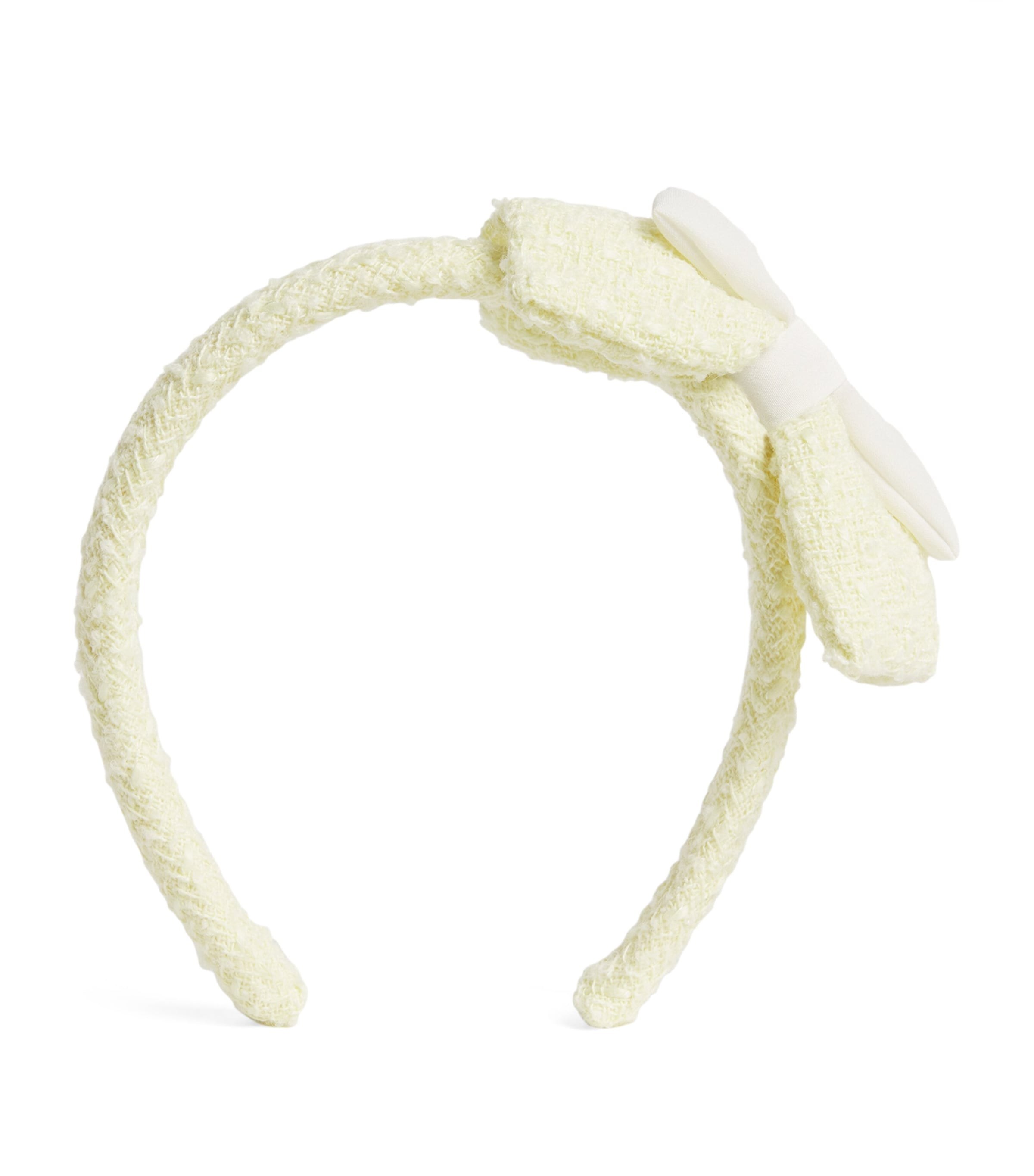 Self-portrait Boucle Bow Headband In White