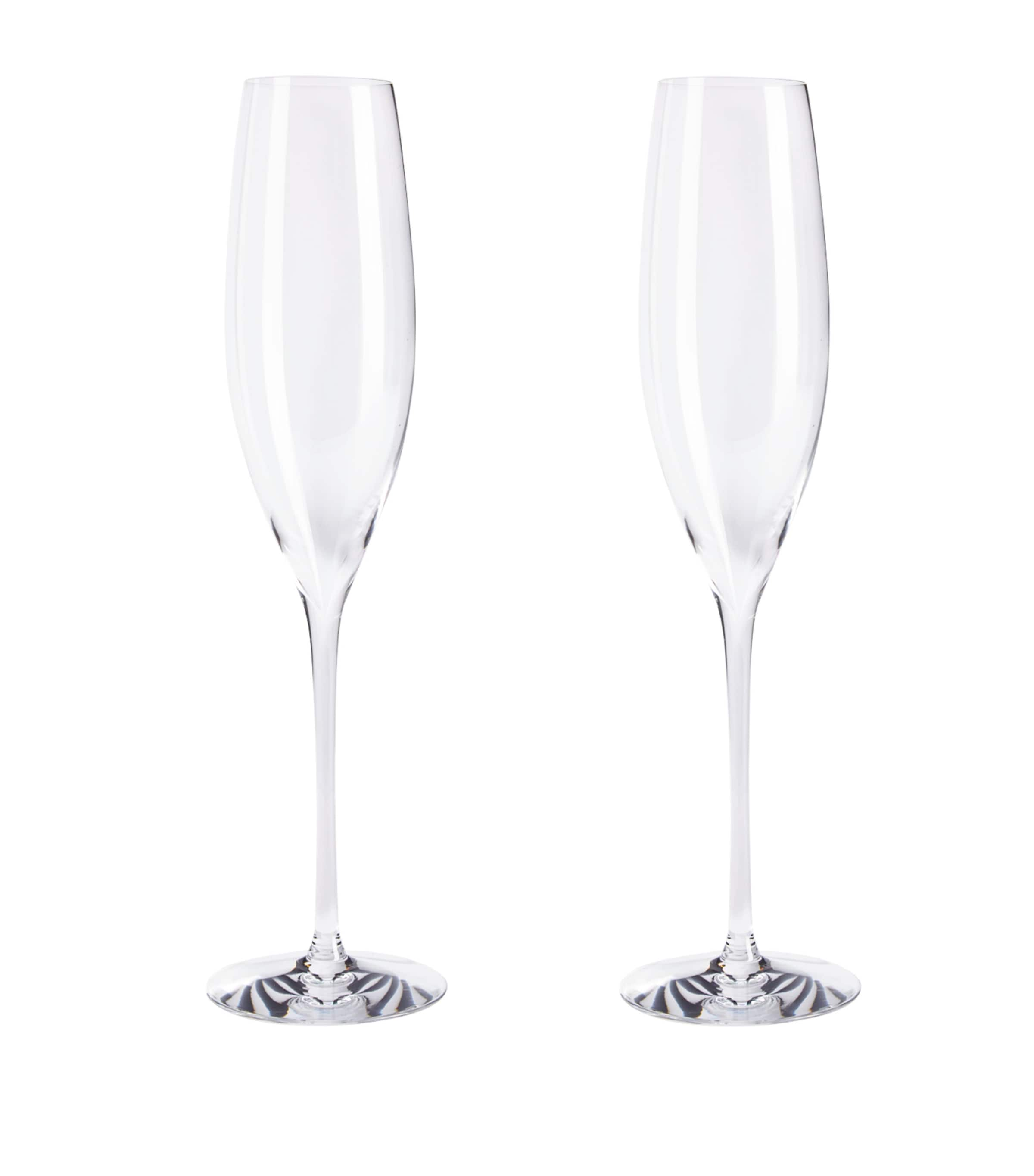 Waterford Set Of 2 Elegance Champagne Flutes In Transparent