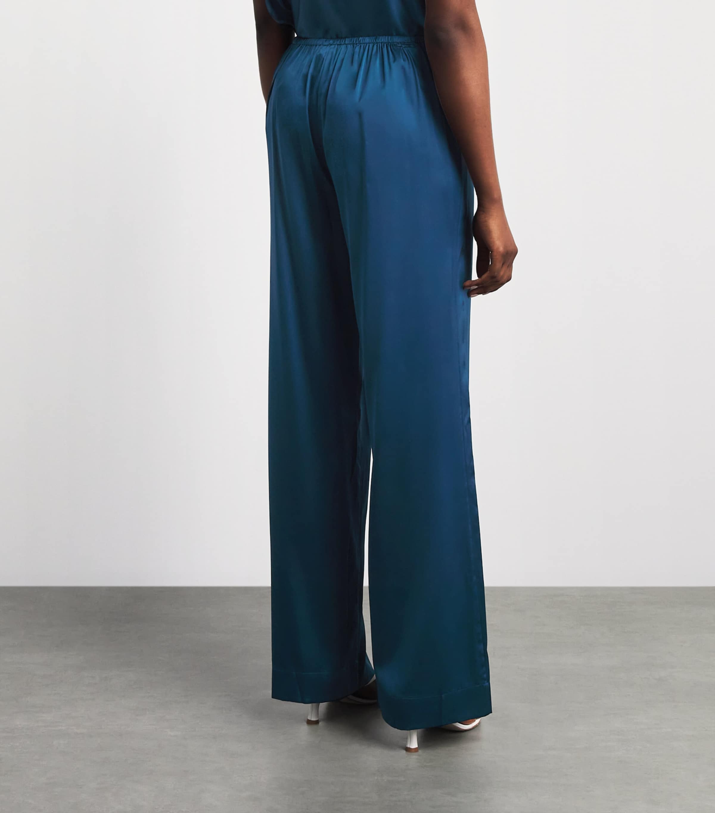 STAUD Womens Silk Stroll Trousers Harbor Hrbr Image 5