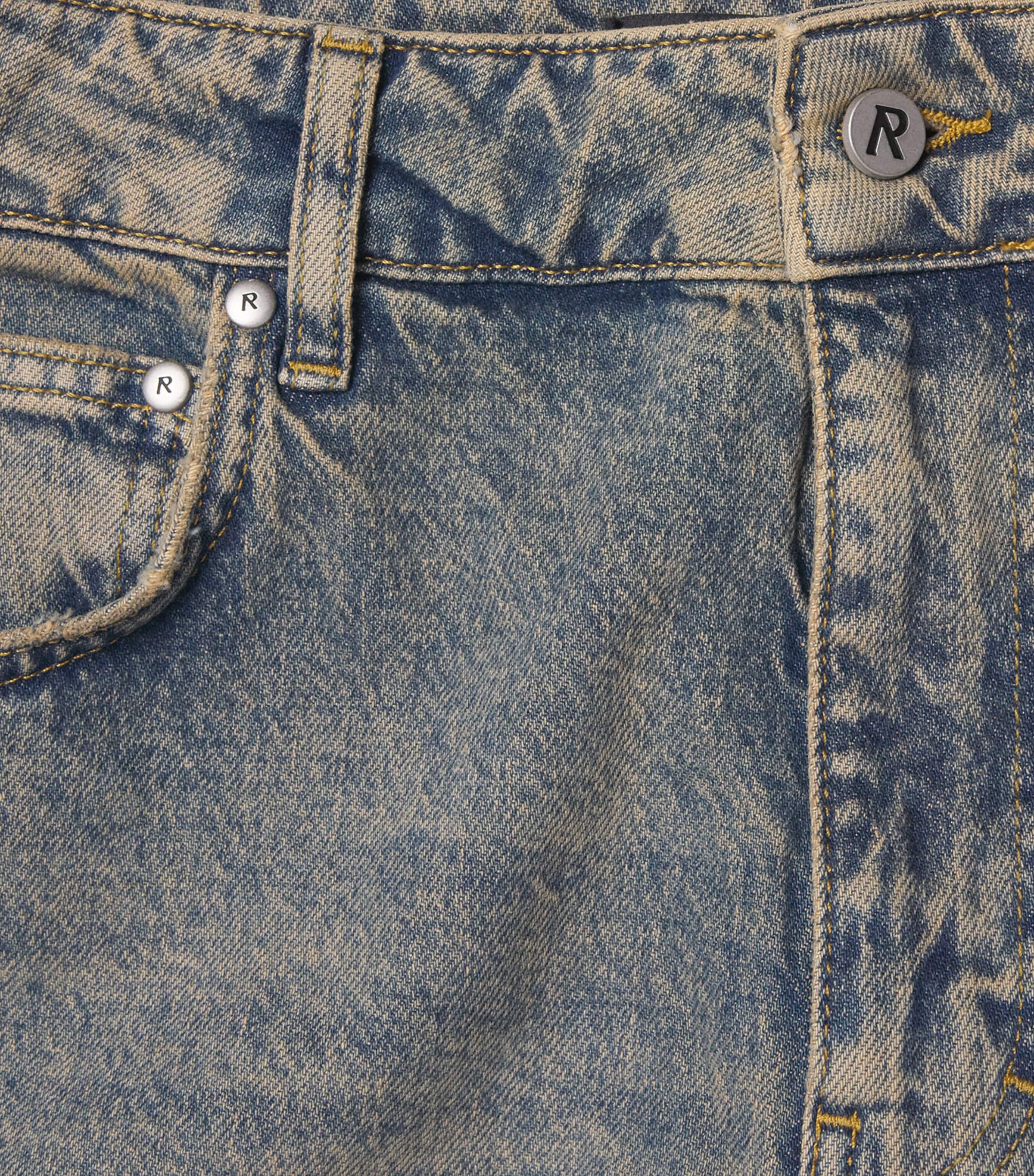 Bleached Straight Jeans BLUE CREAM Image 5