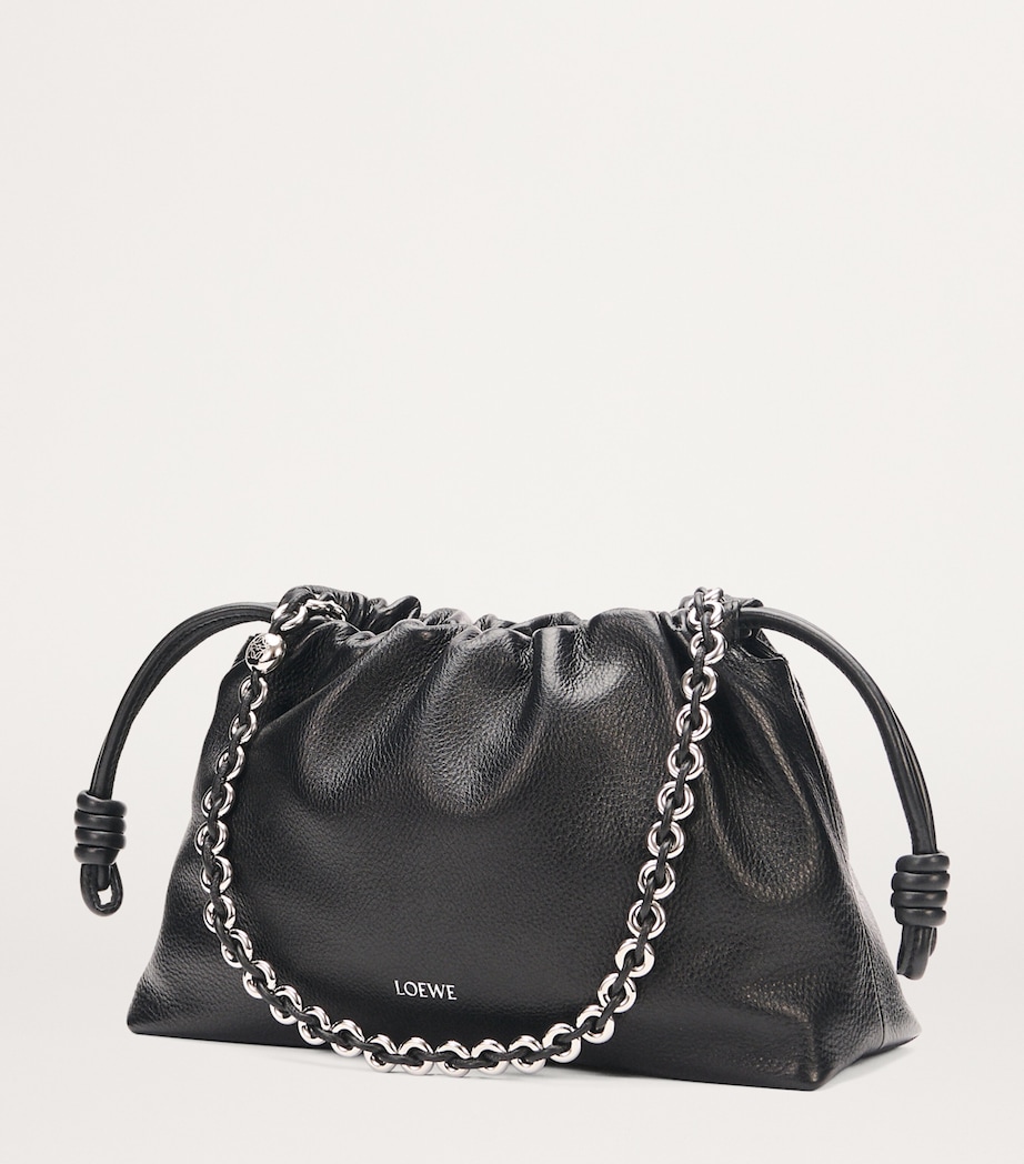 LOEWE Medium Leather Flamenco Purse Black Image 8