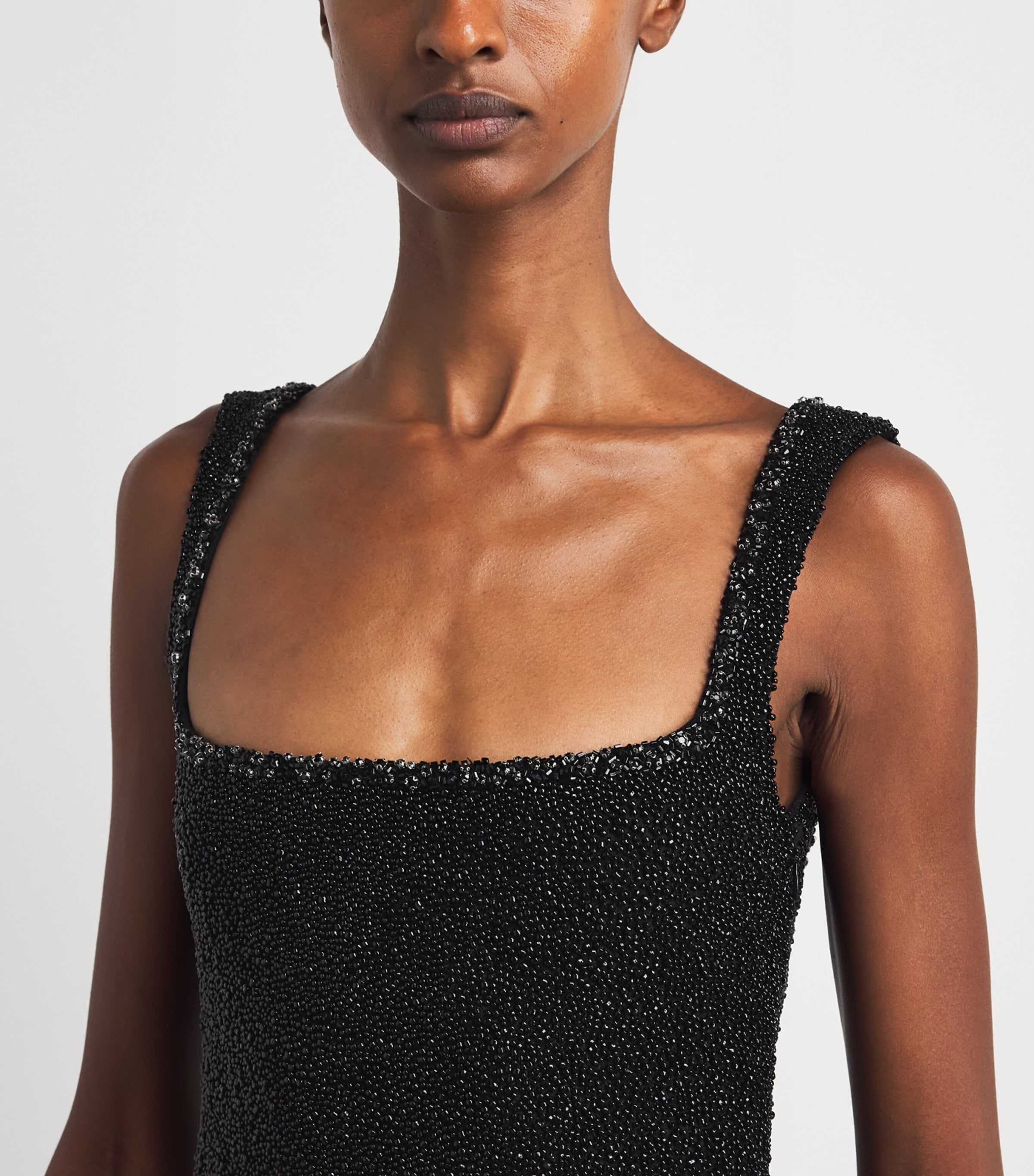 Clio Peppiatt Womens Embellished Tokyo Mini Dress Black Image 5