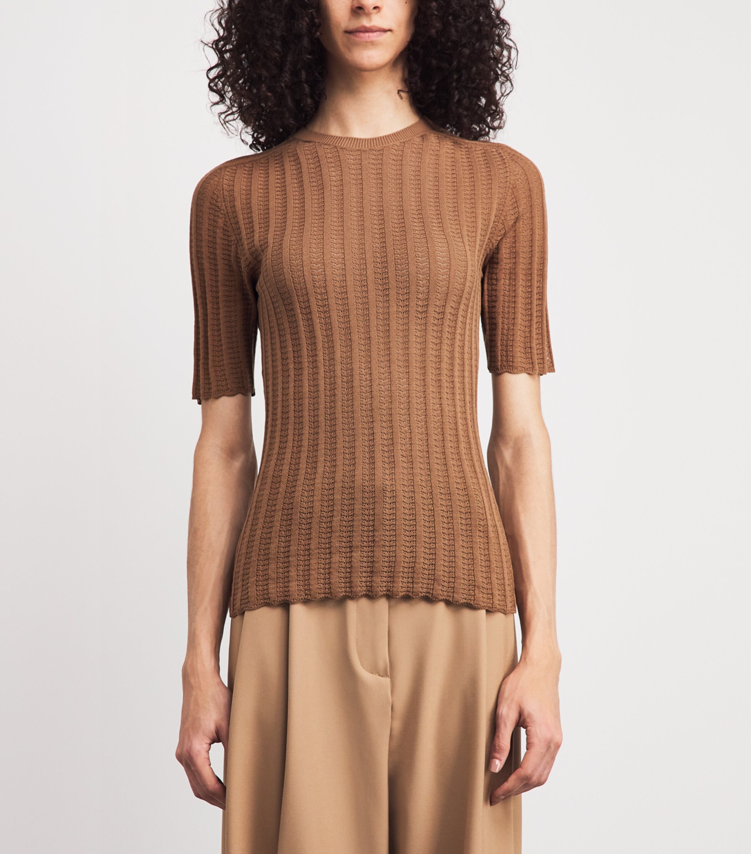 Fabiana Filippi Womens Cotton Knitted T-Shirt Vimini Image 4