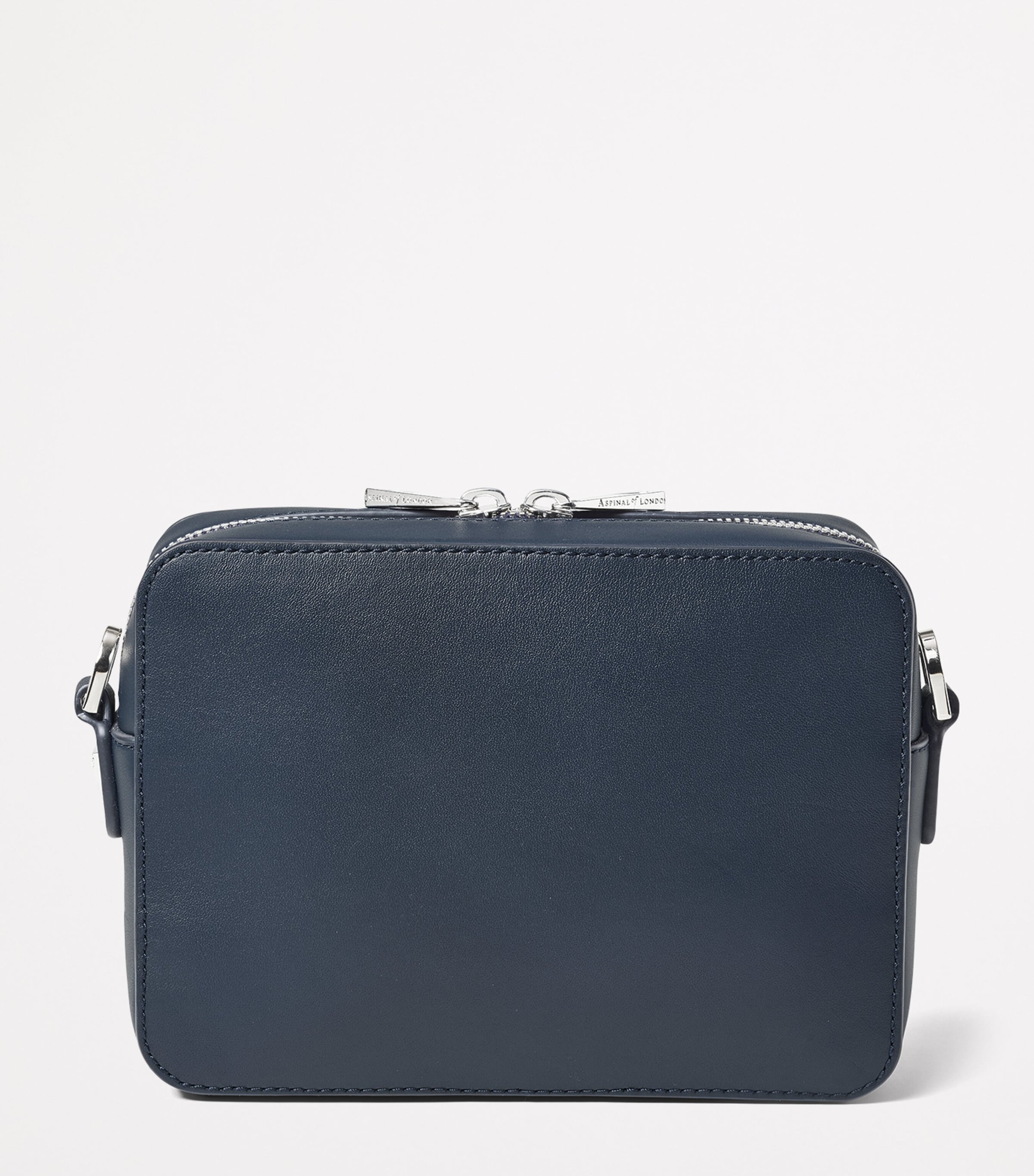 Aspinal Of London Leather Slot Weave Camera Bag Navy Image 3