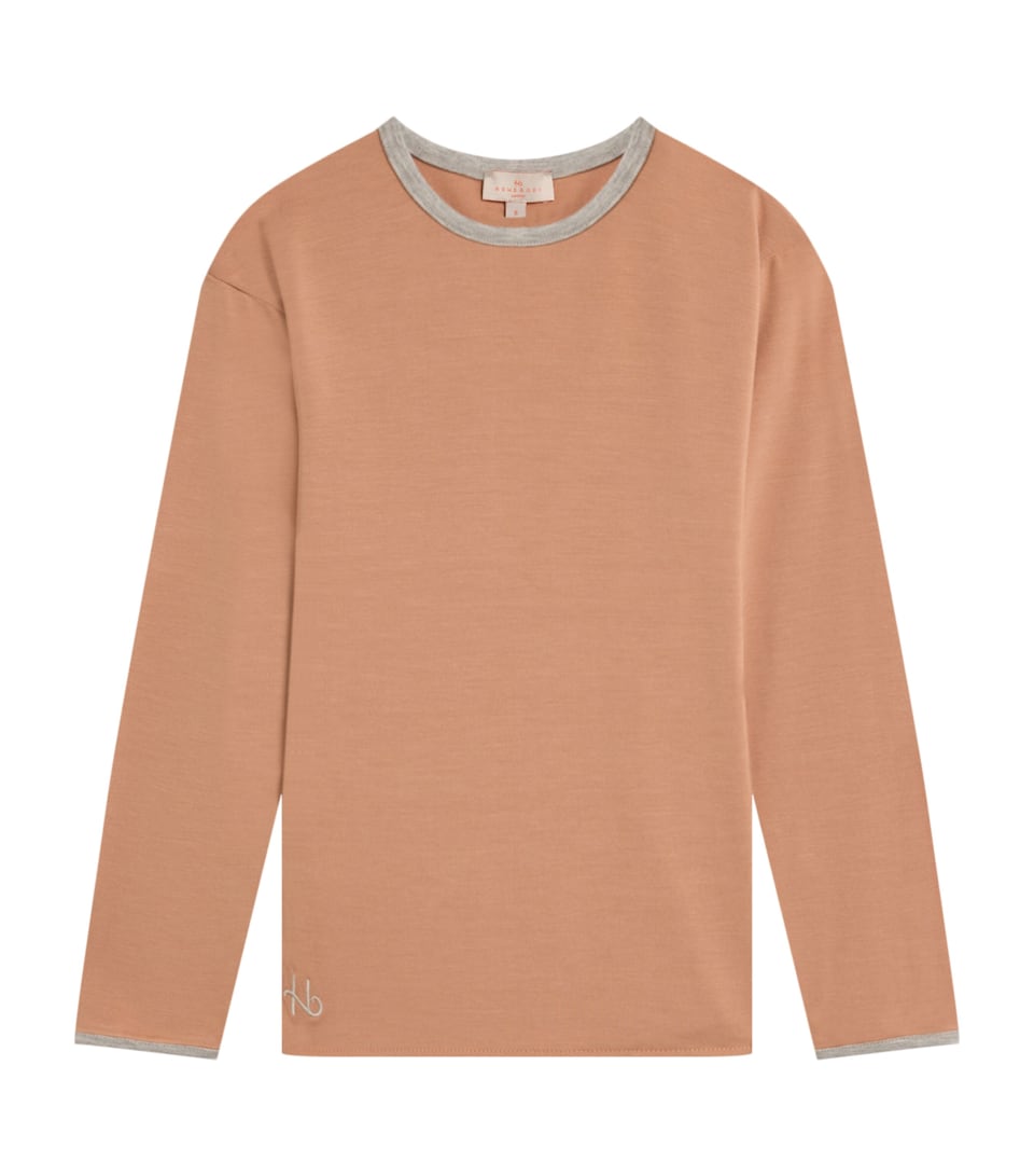 Contrast-Trim Long-Sleeve T-Shirt (4-16 Years)