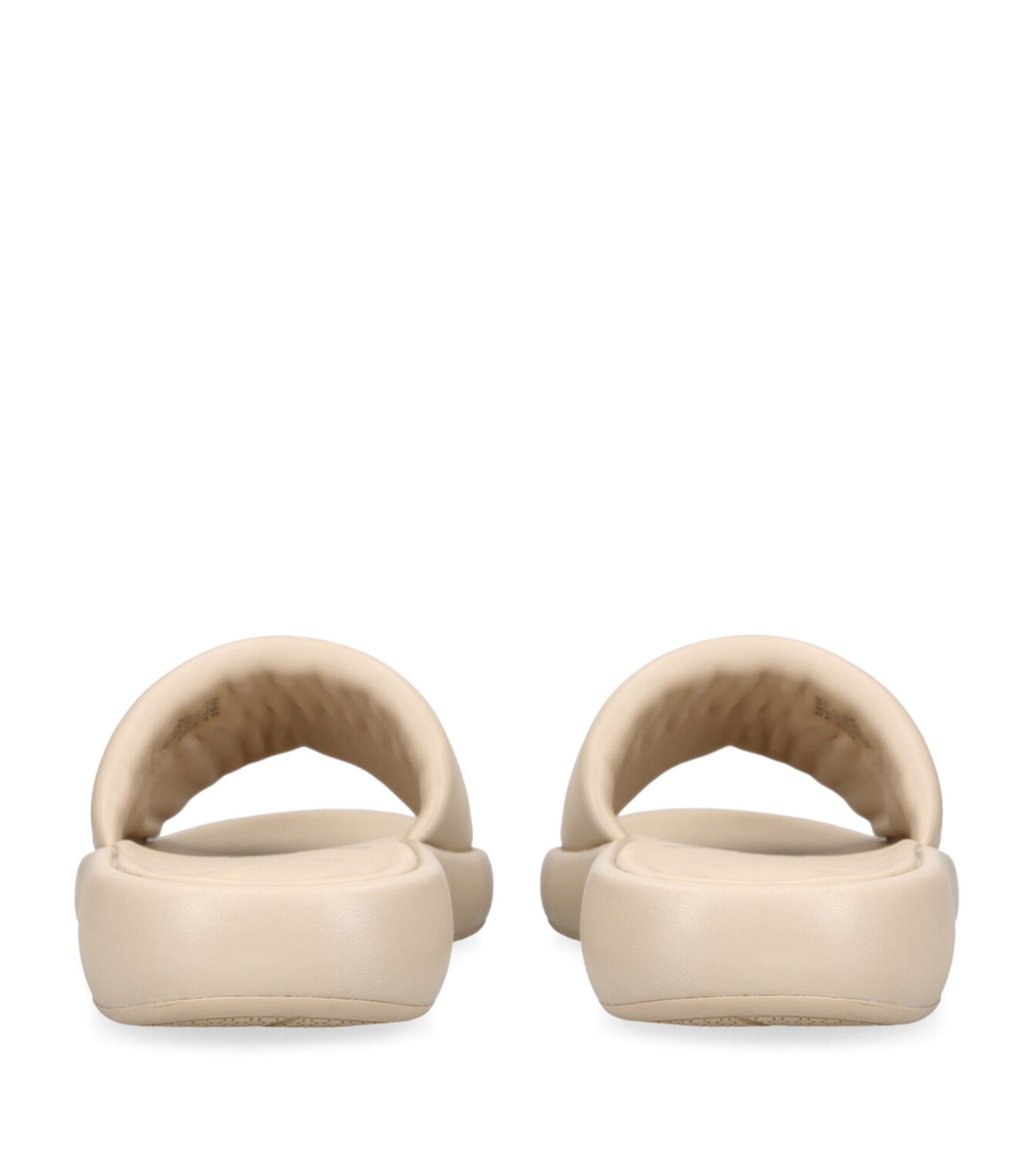 FitFlop Leather iQushion D-Luxe Slides Beige Image 2
