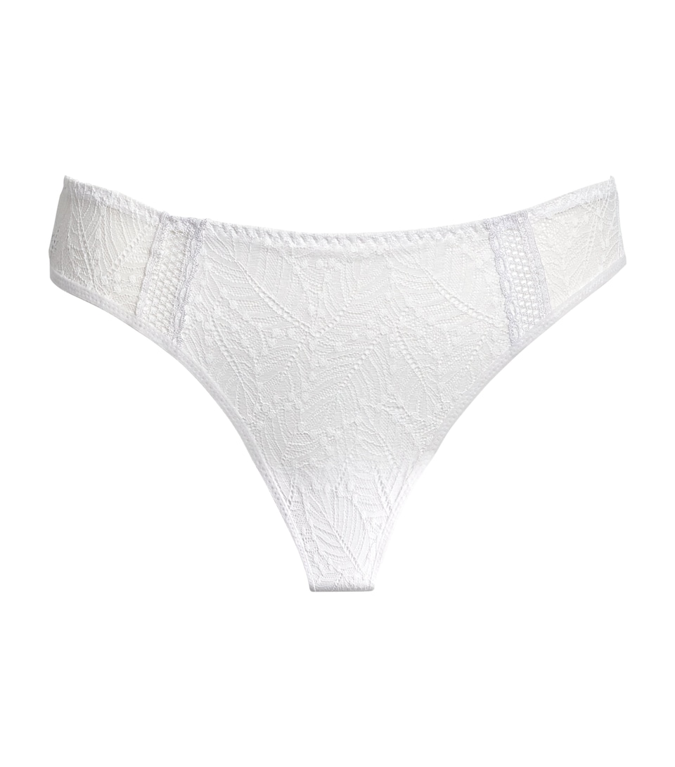 Simone Perele Lace-Trim Comète Briefs Blanc