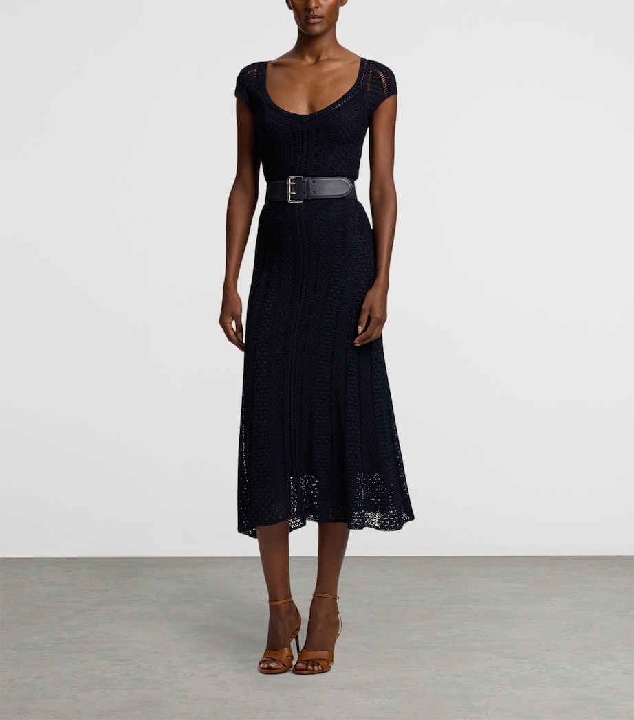 Silk Crosley Midi Dress NAVY-410 Image 9
