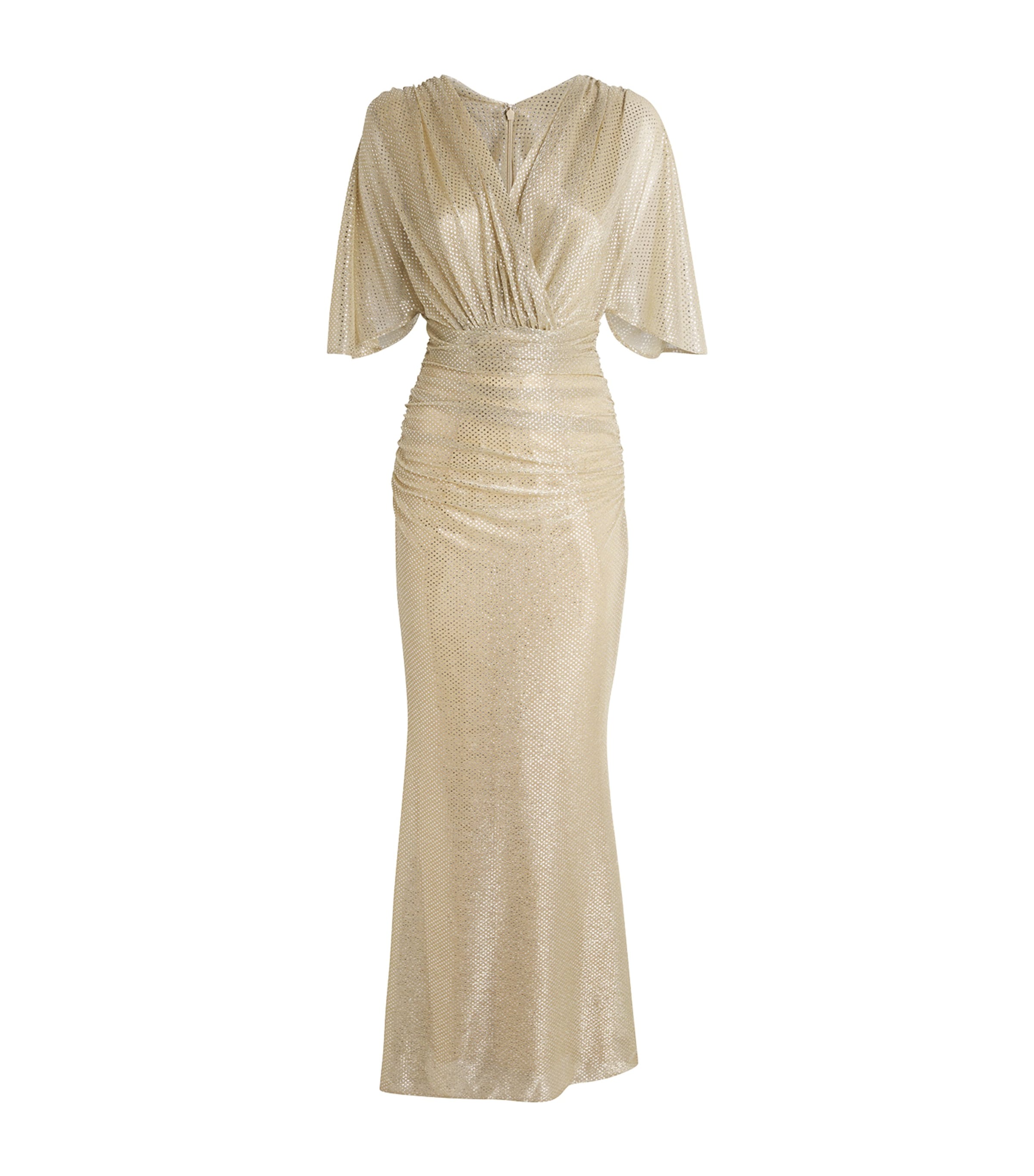 Metallic Tulle Gown 99 GOLD Image 1