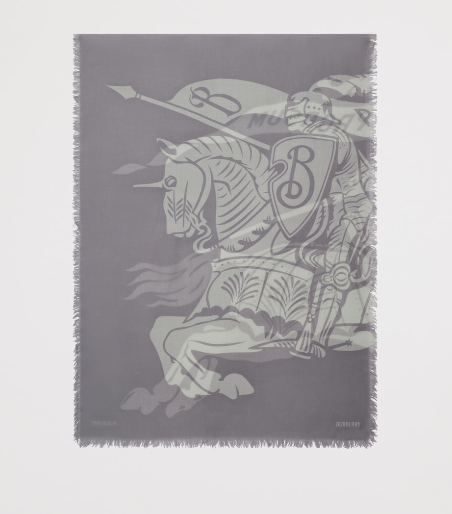 Wool Wide EKD Scarf MIST BLUE Image 6