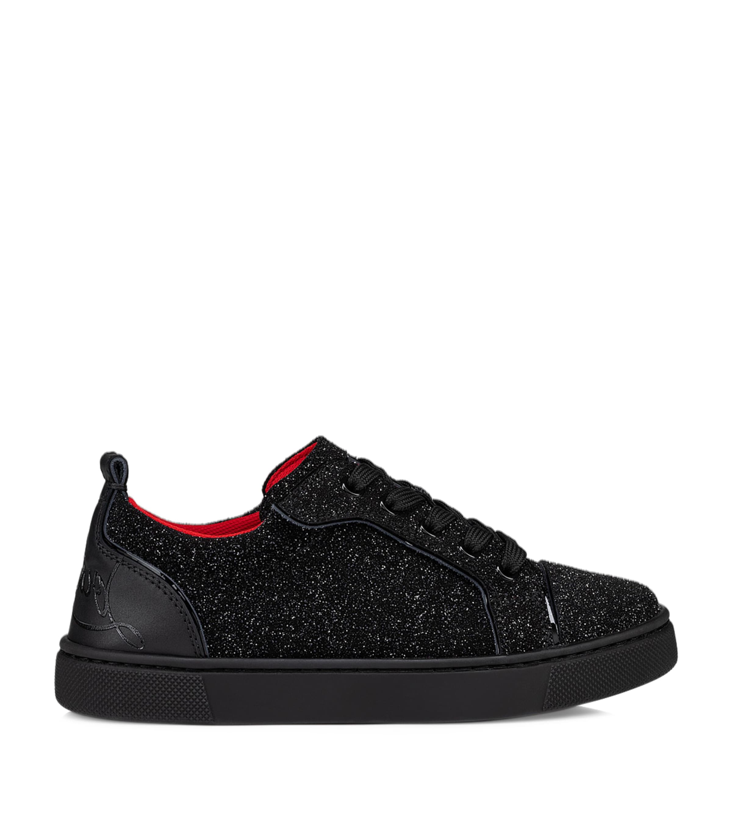 Christian Louboutin Boys Black Kids Funnyto Leather And Suede Low-top Trainers 4-9 Years