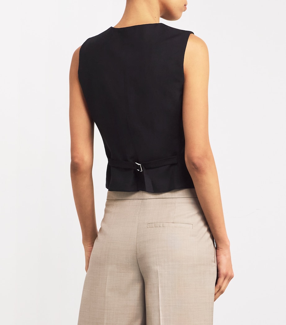 Single-Breasted Waistcoat BLACK Image 4