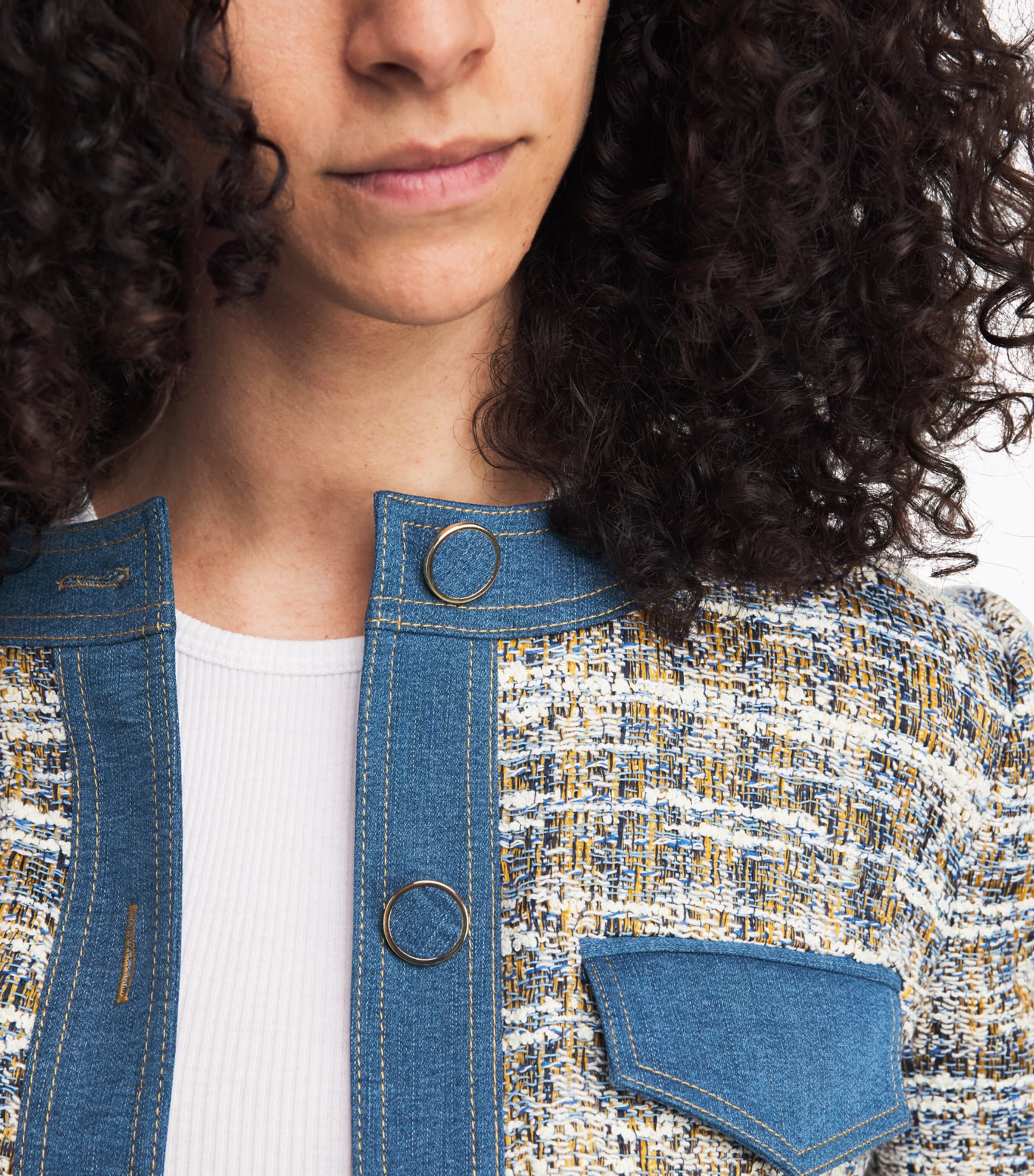 Tweed Ainslie Jacket B1426 NAVY MULTI Image 3