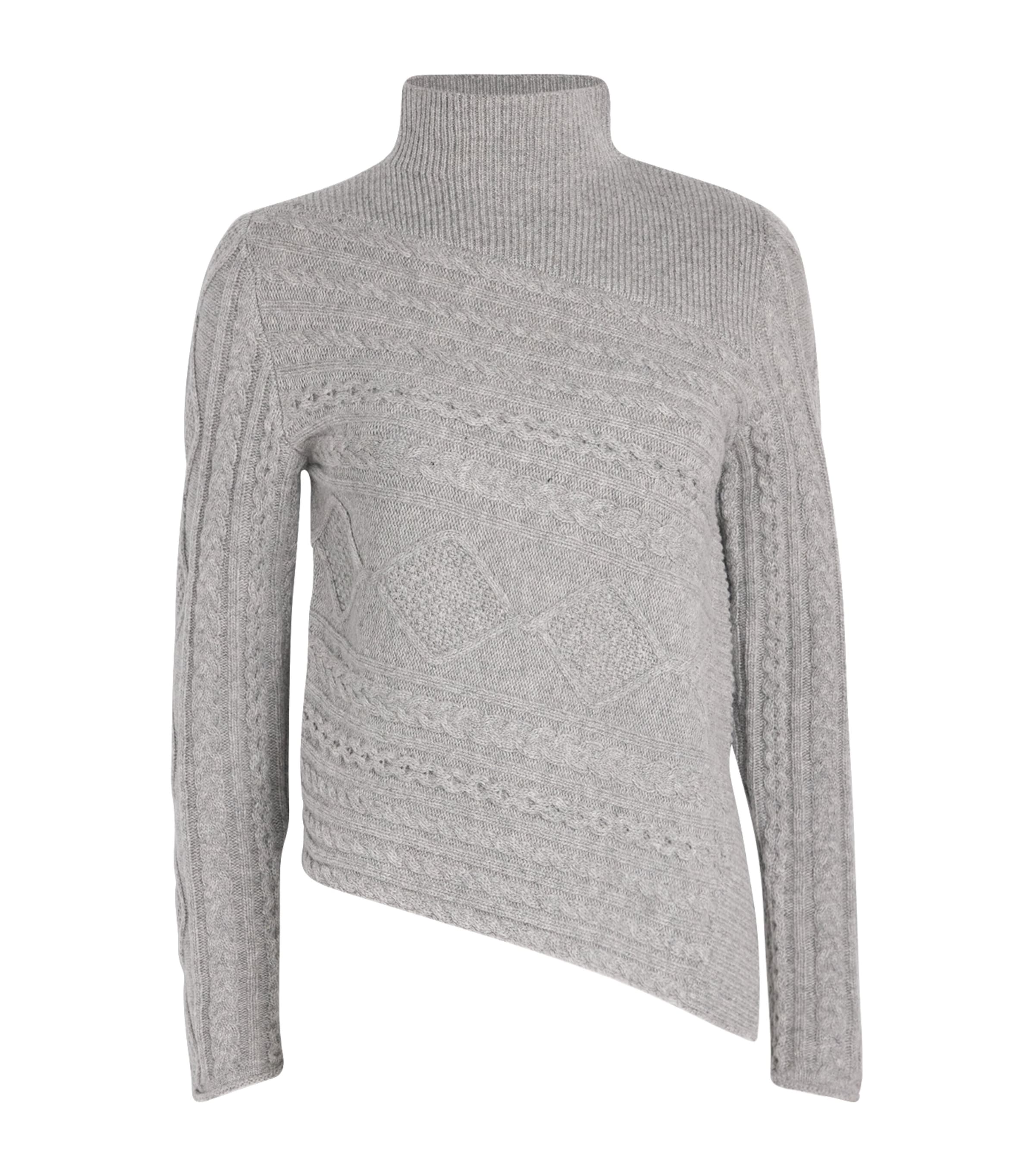 Staud Wool-blend Rollneck Sweater In Gray