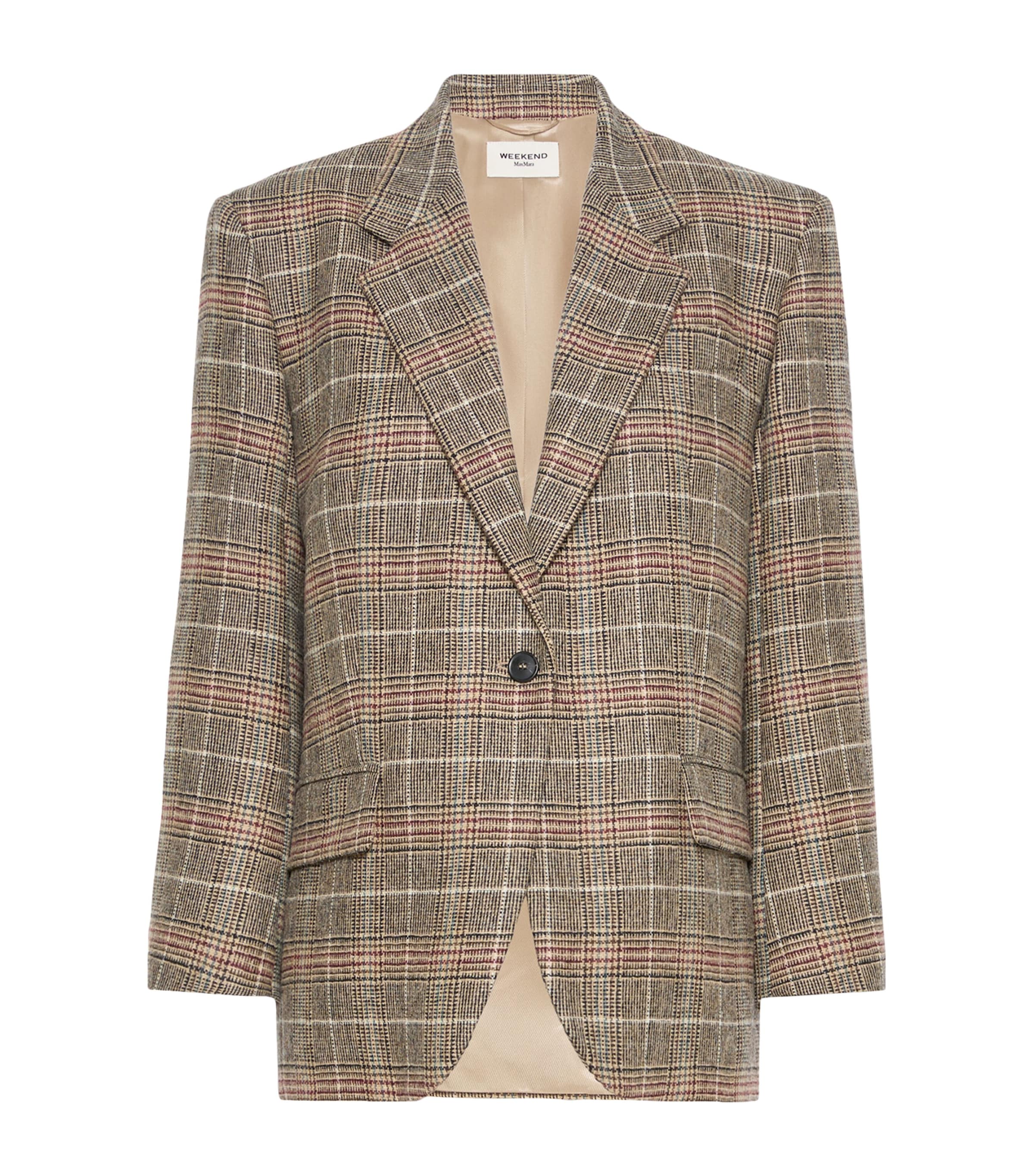 Weekend Max Mara Virgin Wool-blend Blazer In Beige
