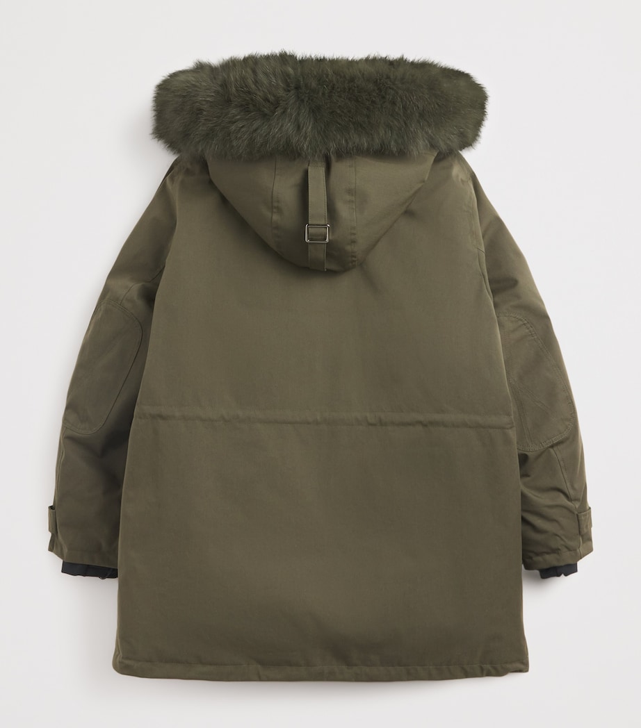 Cotton-Blend Fur-Trim Parka (4-14 Years) A8209FERN Image 2