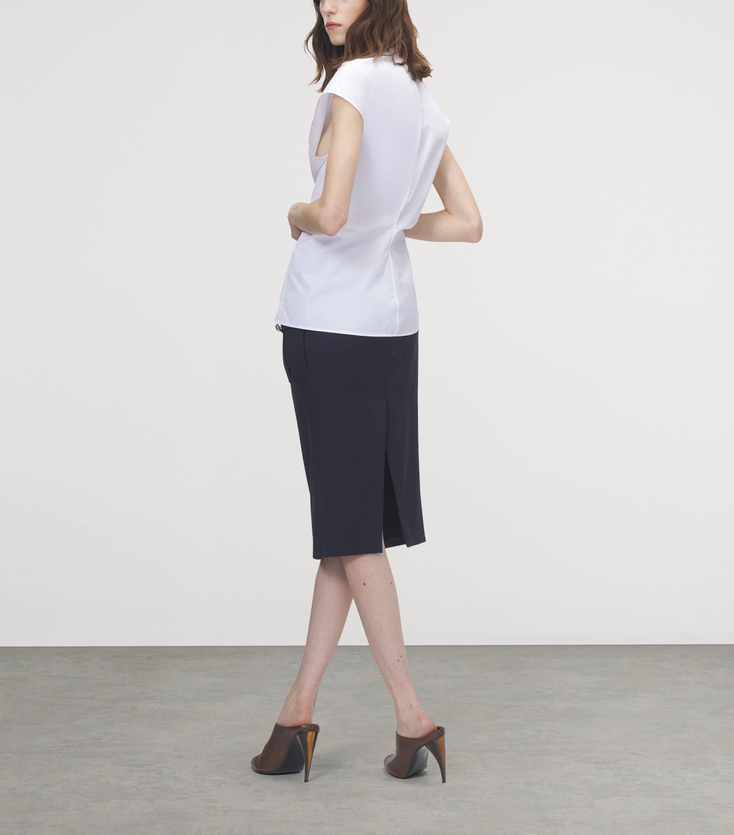 McQueen Womens Cotton Gathered Shirt Image 4